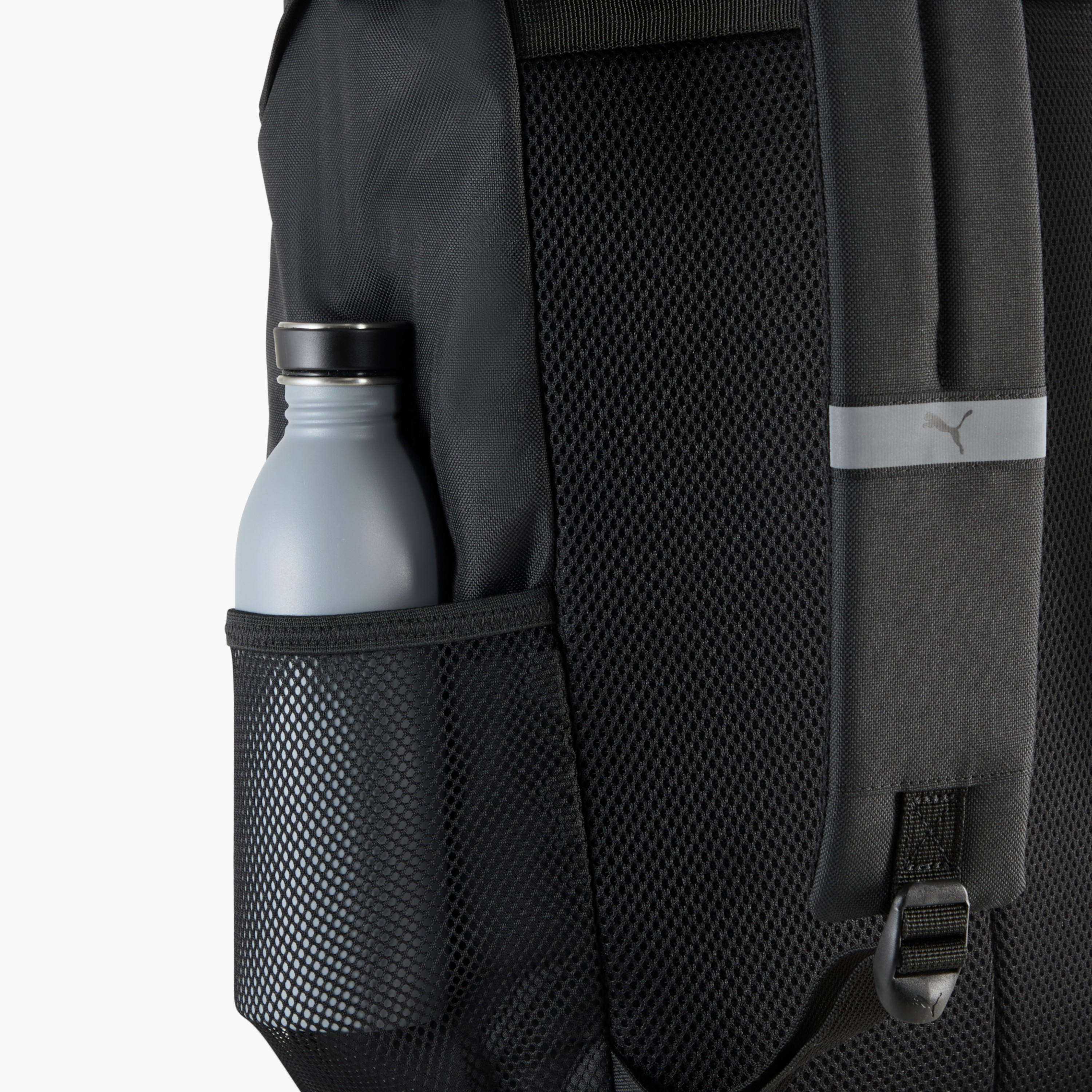 Puma Logo Print School Backpack with Adjustable Shoulder Straps and Side Release Buckle Closure-school-bagsandbackpacks-backpacks-image-3