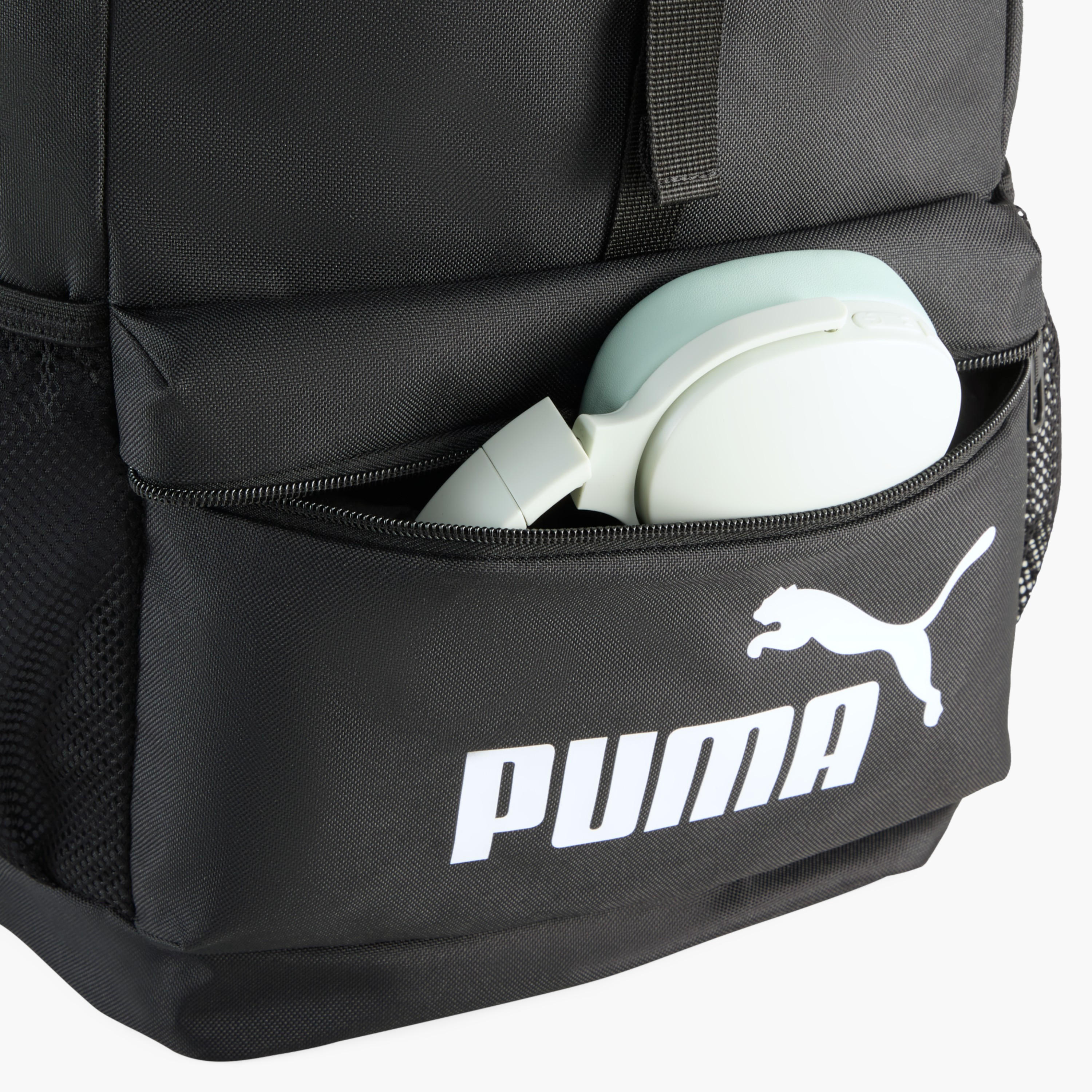 Puma Logo Print School Backpack with Adjustable Shoulder Straps and Side Release Buckle Closure-school-bagsandbackpacks-backpacks-image-4