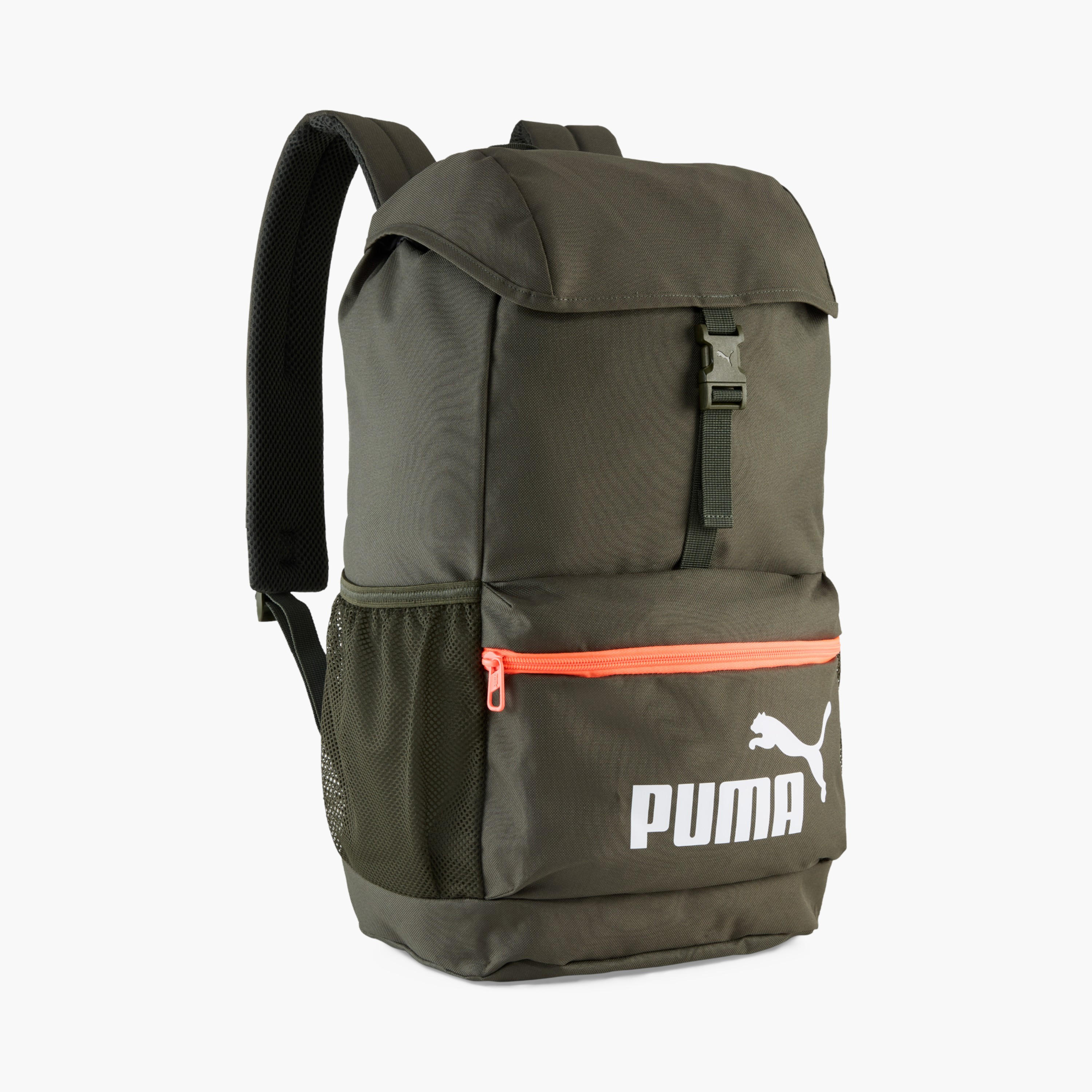 Puma Logo Print School Backpack with Adjustable Shoulder Straps and Side Release Buckle Closure-school-bagsandbackpacks-backpacks-image-1