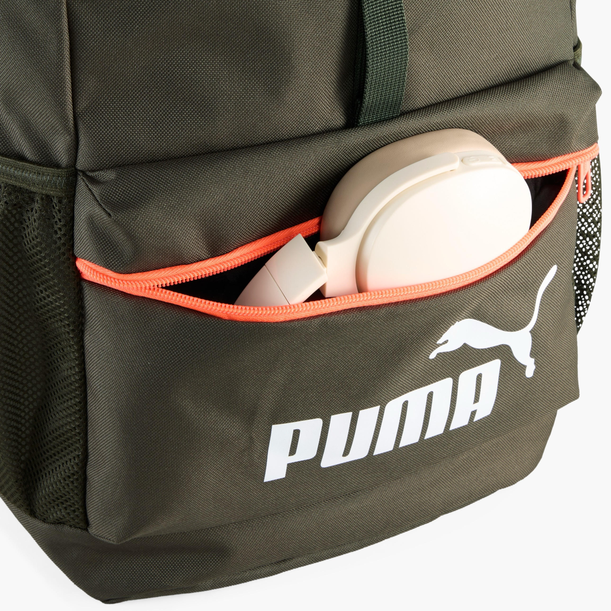 Puma Logo Print School Backpack with Adjustable Shoulder Straps and Side Release Buckle Closure-school-bagsandbackpacks-backpacks-image-4