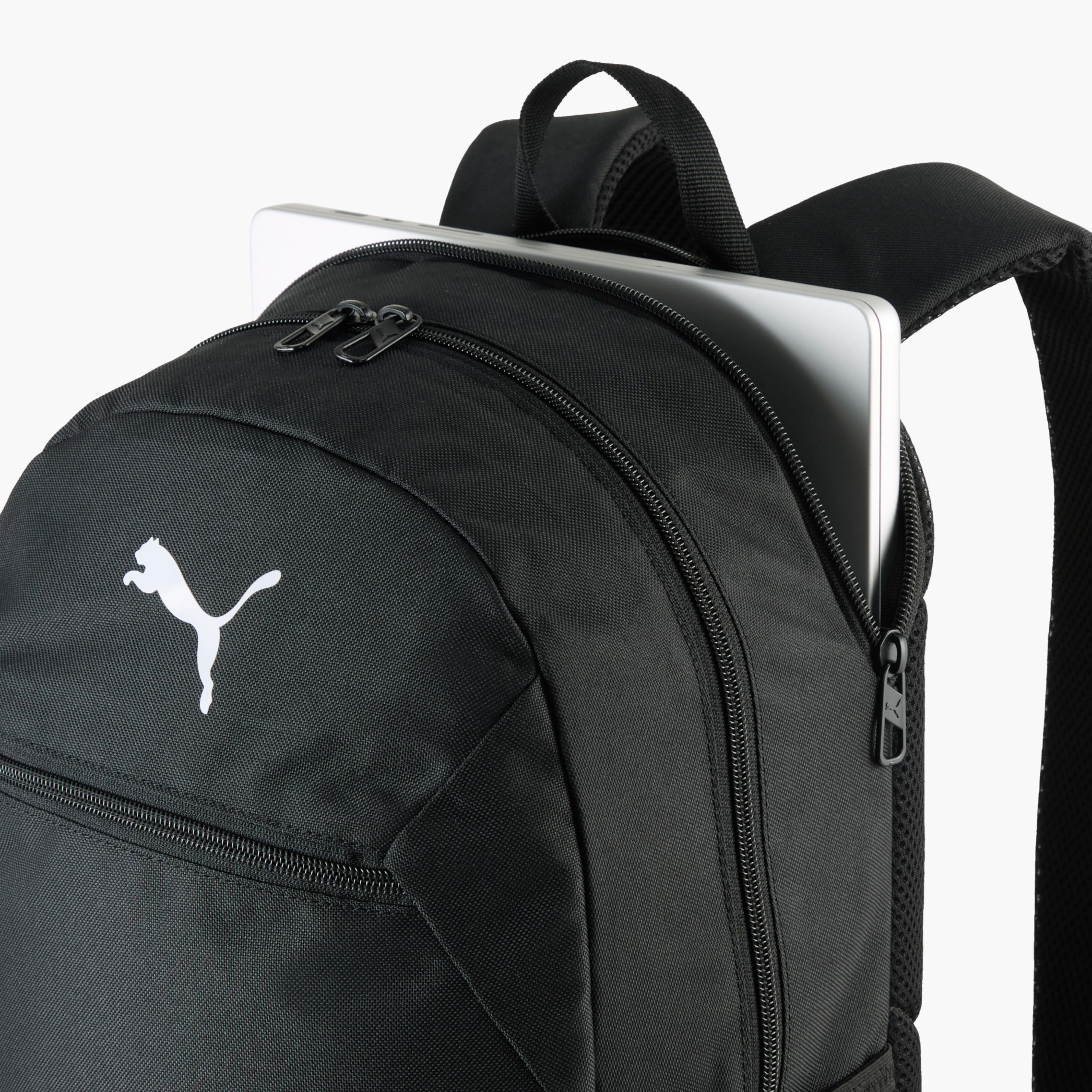 Puma Logo Print School Backpack with Adjustable Shoulder Straps and Zip Closure-school-bagsandbackpacks-backpacks-image-4