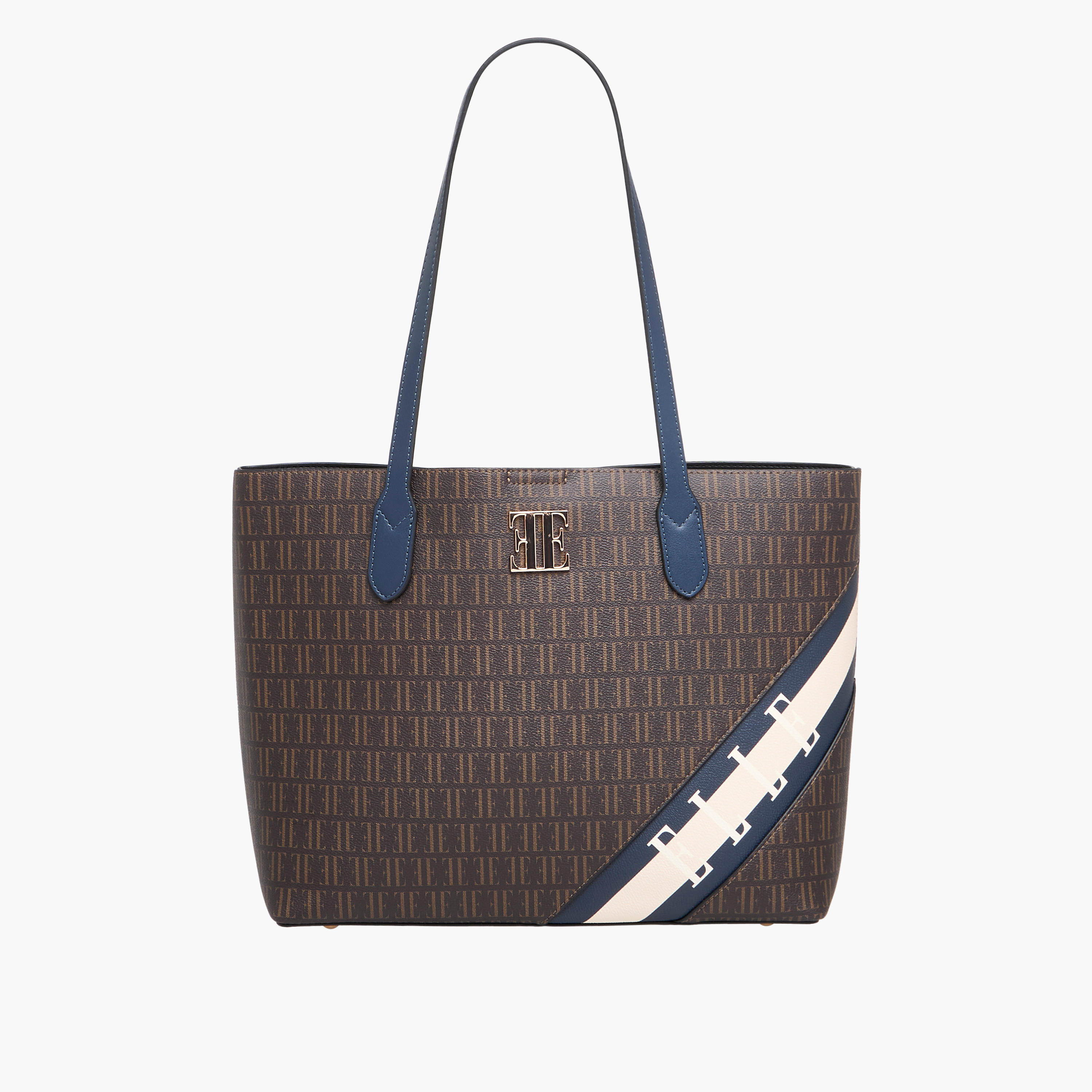 شنطة توتي بسحاب إغلاق وطبعات مونوجرام من إيل-women-bagsandwallets-handbags-image-1