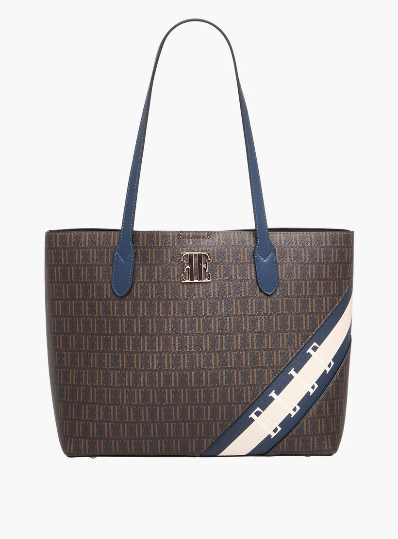 شنطة توتي بسحاب إغلاق وطبعات مونوجرام من إيل-women-bagsandwallets-handbags-image-1