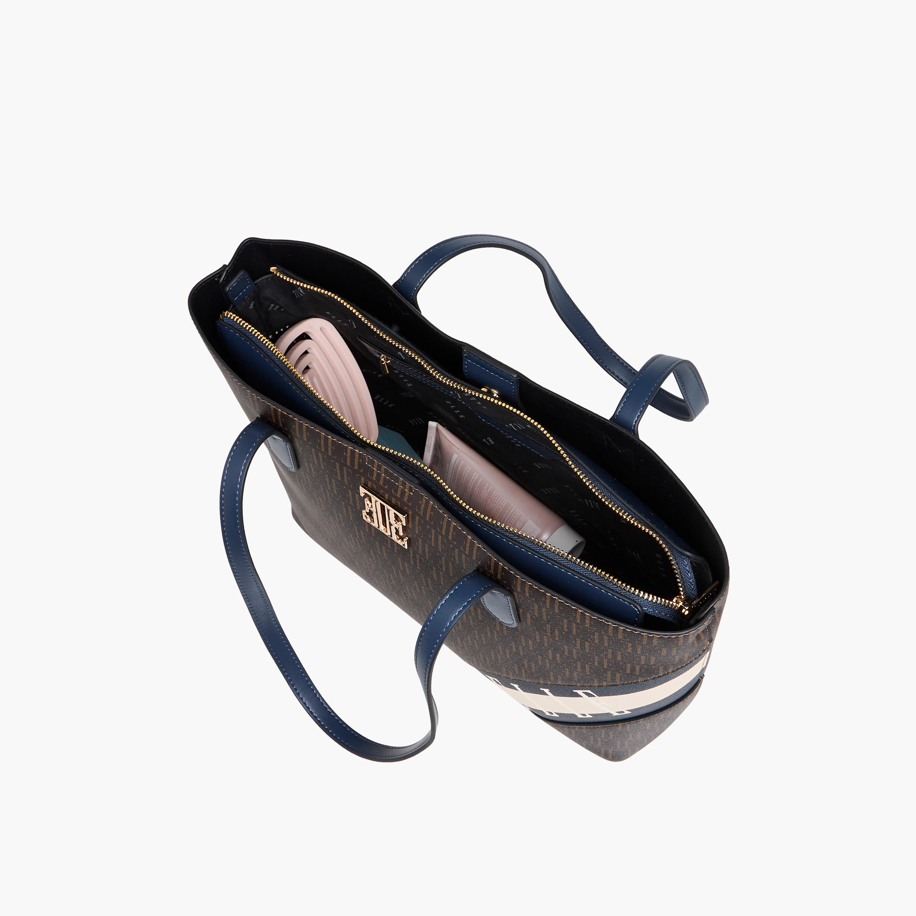 شنطة توتي بسحاب إغلاق وطبعات مونوجرام من إيل-women-bagsandwallets-handbags-image-7