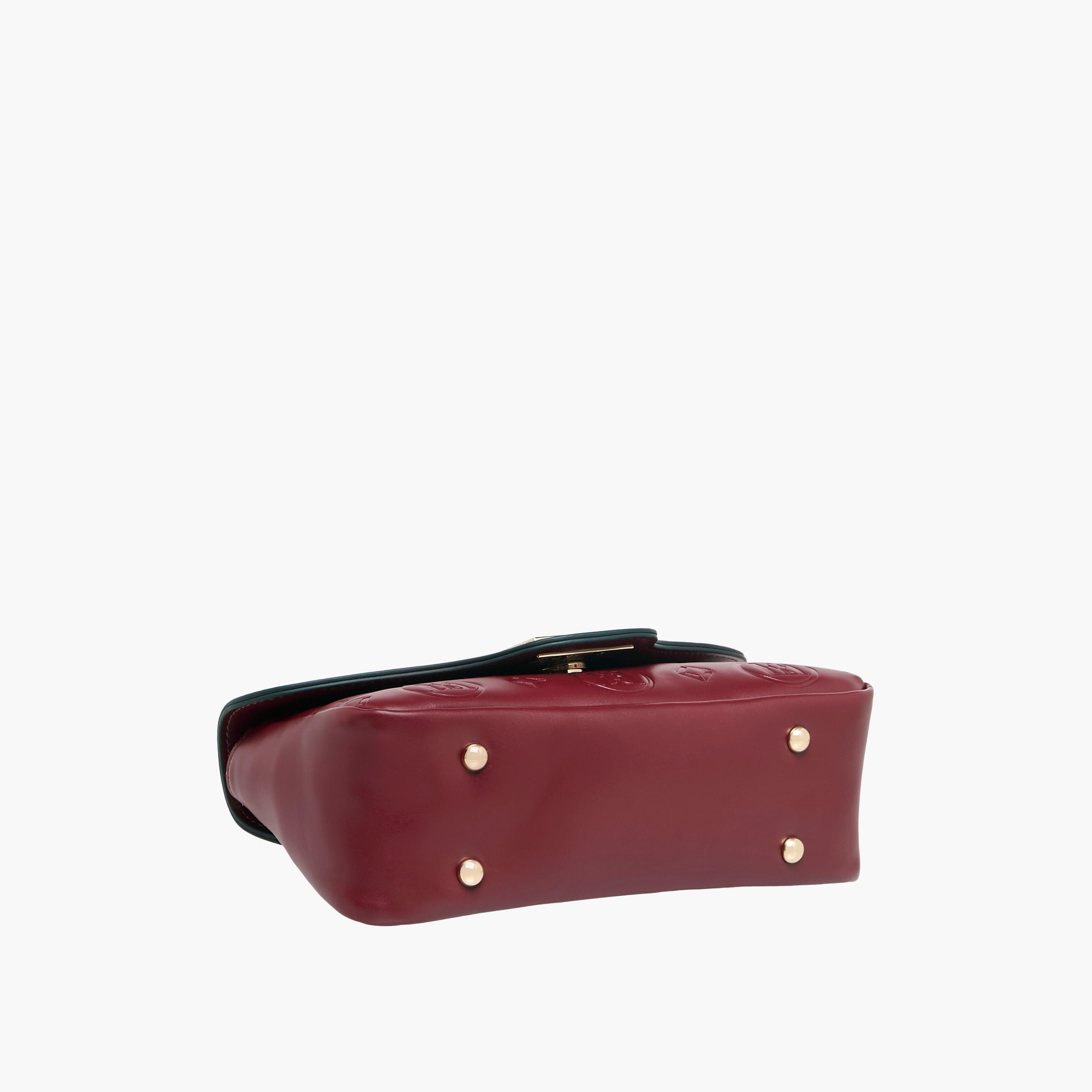 Elle Monogram Embossed Satchel Bag with Detachable Strap and Flap Closure-women-bagsandwallets-handbags-image-6