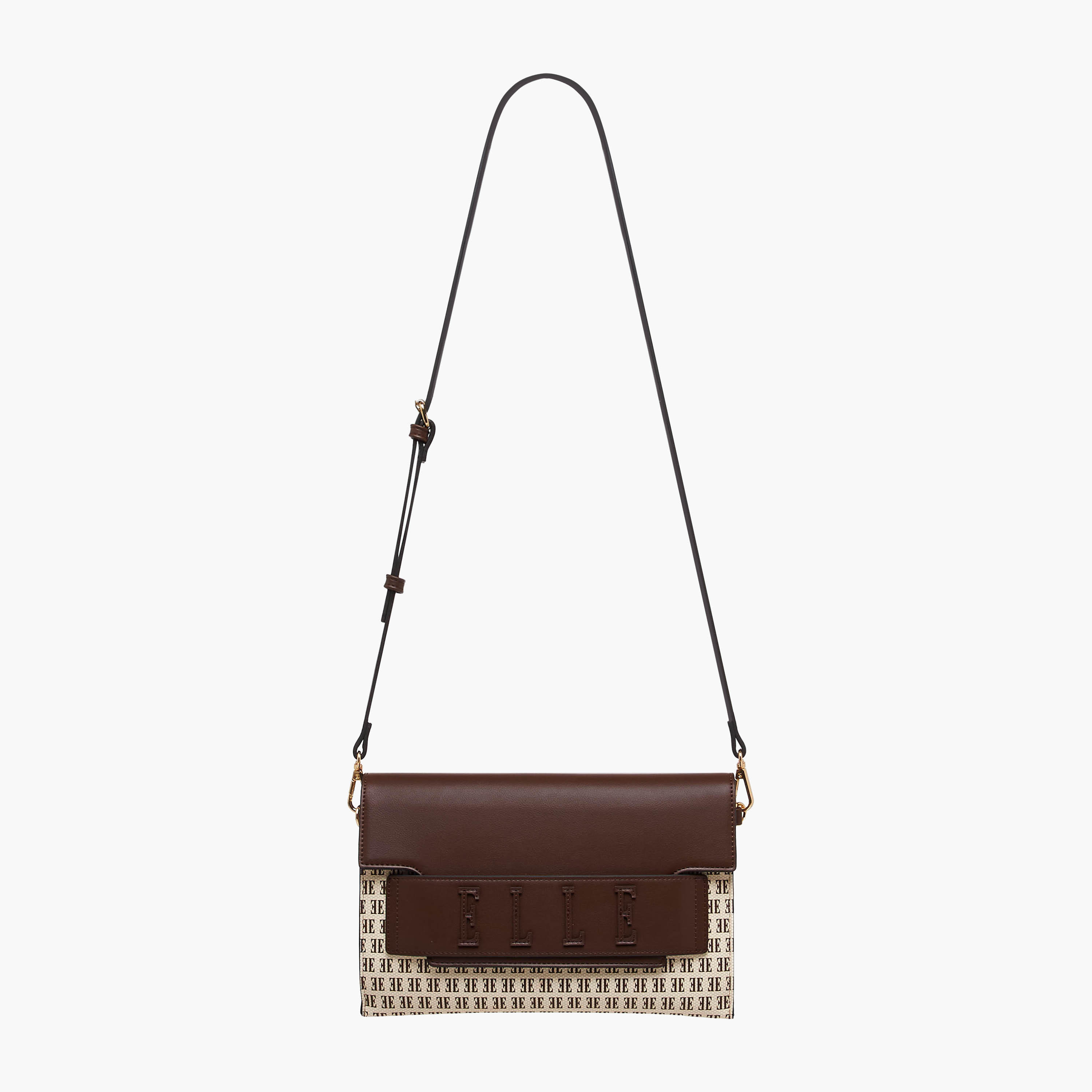 Elle Monogram Print Crossbody Bag with Detachable Strap-women-bagsandwallets-handbags-image-3