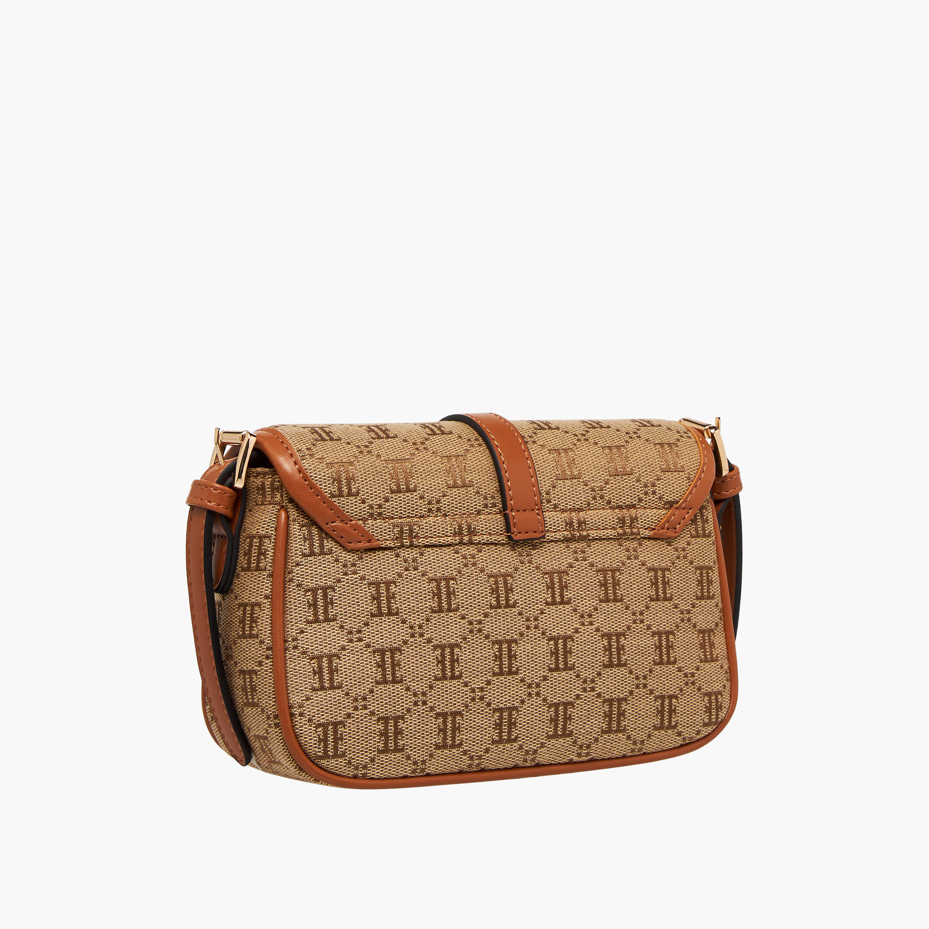 شنطة كروس بودي بحزام قابل للتعديل وتزيينات مونوجرام من إيل-women-bagsandwallets-handbags-image-4