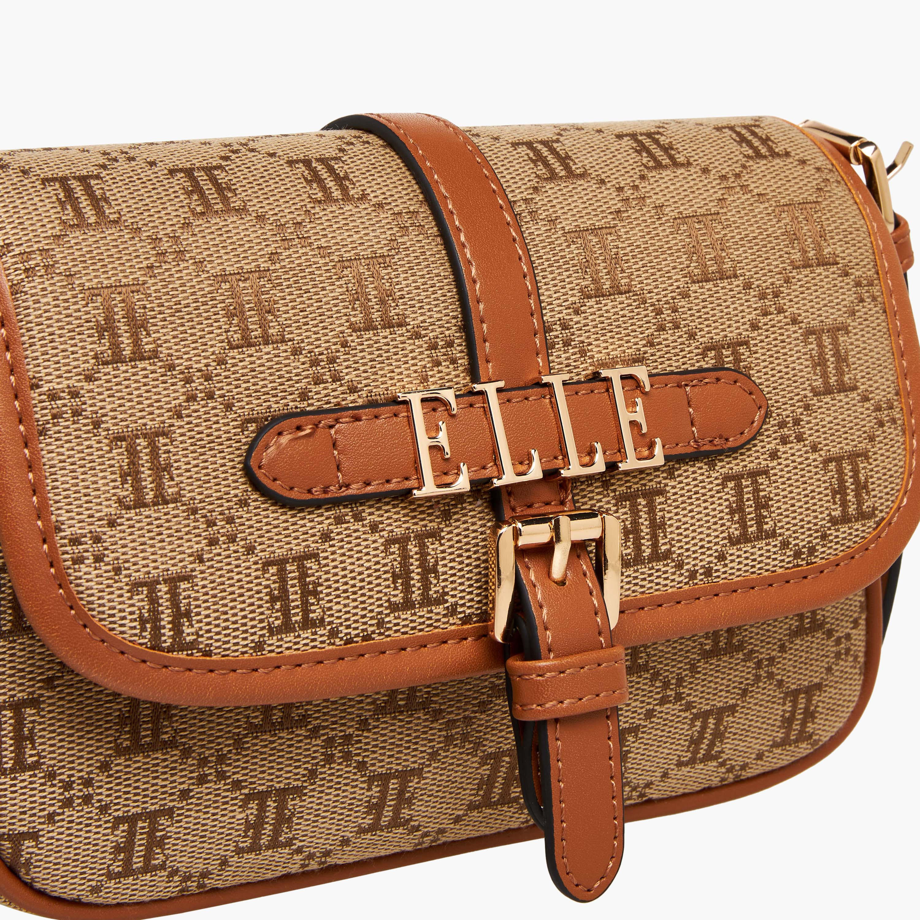 شنطة كروس بودي بحزام قابل للتعديل وتزيينات مونوجرام من إيل-women-bagsandwallets-handbags-image-5