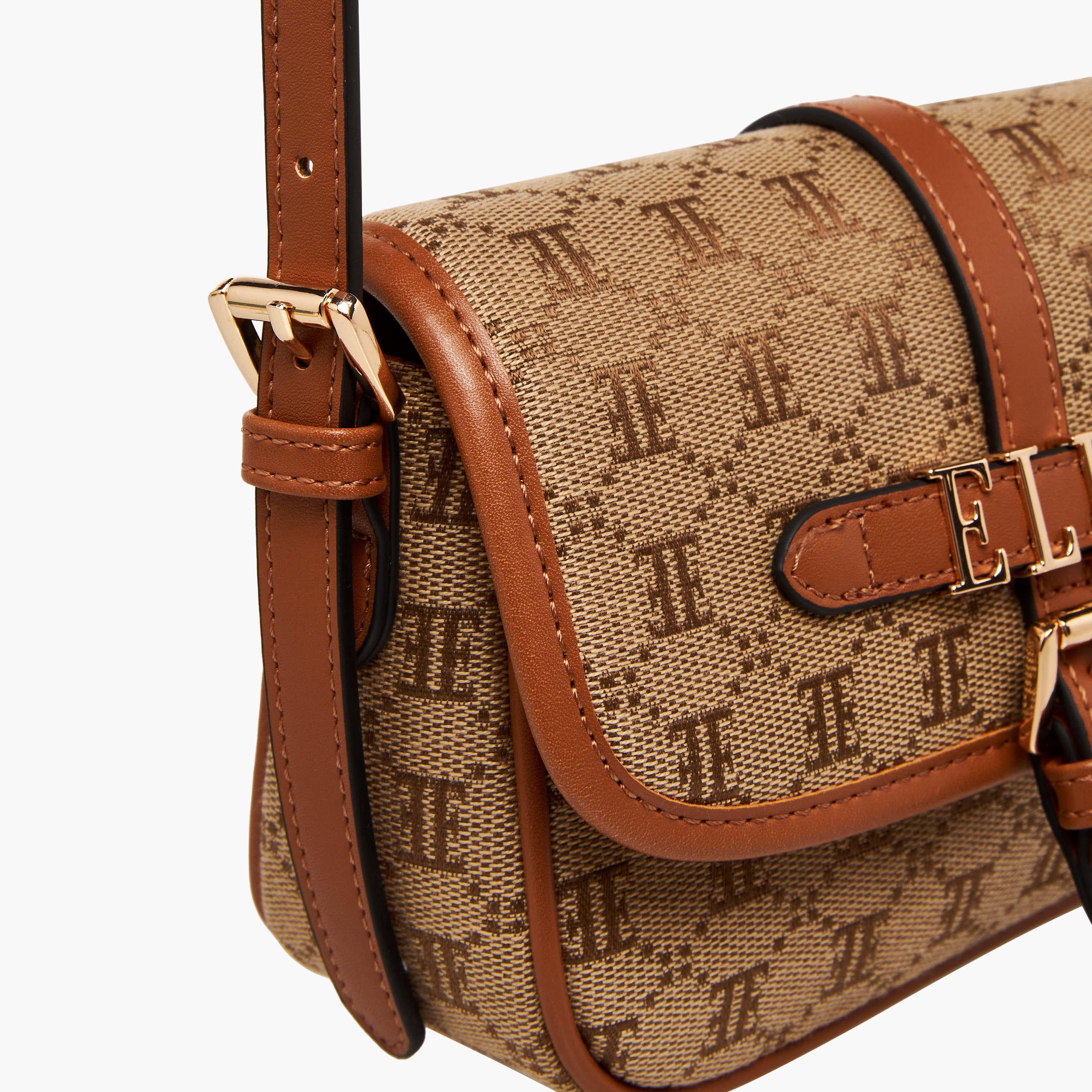 شنطة كروس بودي بحزام قابل للتعديل وتزيينات مونوجرام من إيل-women-bagsandwallets-handbags-image-6