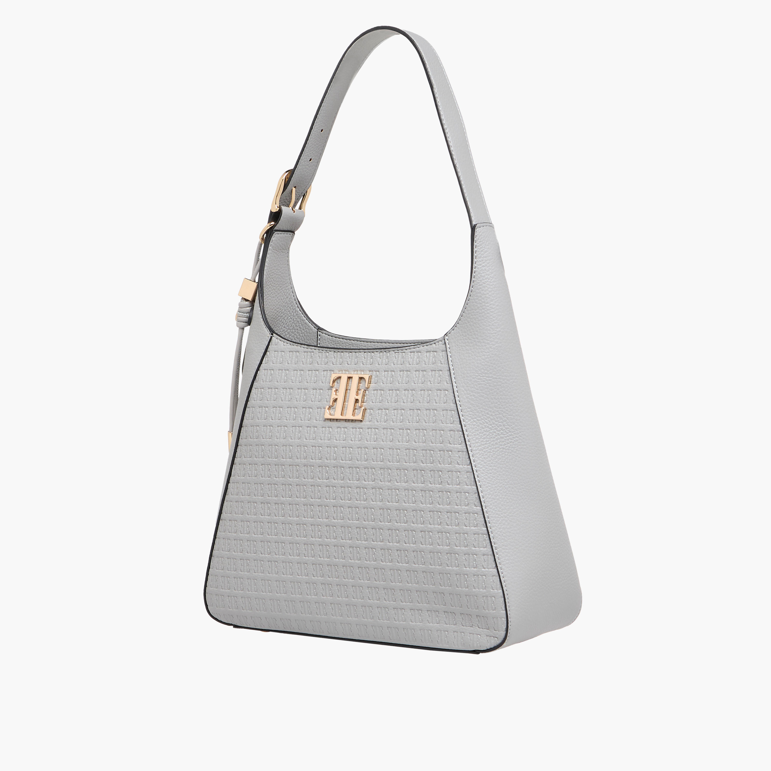 شنطة كتف بحزام قابل للتعديل وسحاب إغلاق ونقوش مونوجرام من إيل-women-bagsandwallets-handbags-image-2