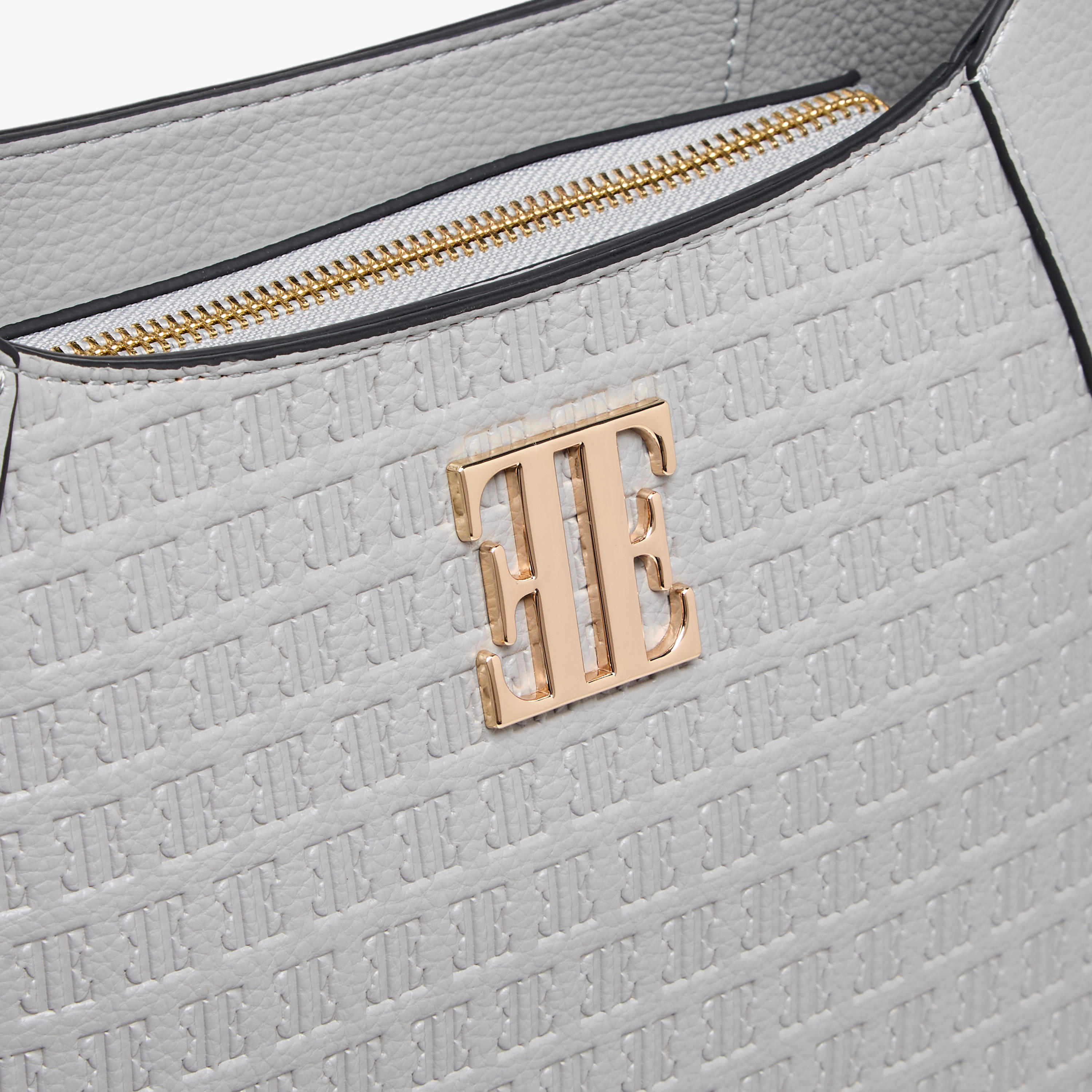 شنطة كتف بحزام قابل للتعديل وسحاب إغلاق ونقوش مونوجرام من إيل-women-bagsandwallets-handbags-image-4