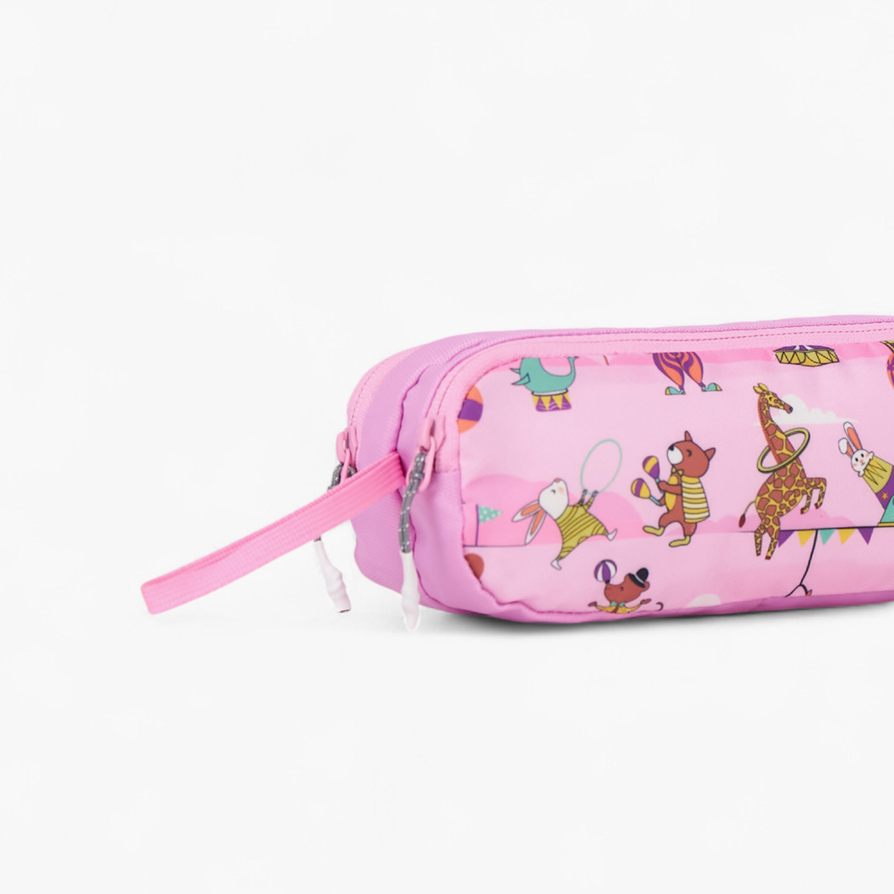 Wildcraft Circus Print 2-Compartment Pencil Pouch with Zip Closure-school-stationery-pencilcases-image-5
