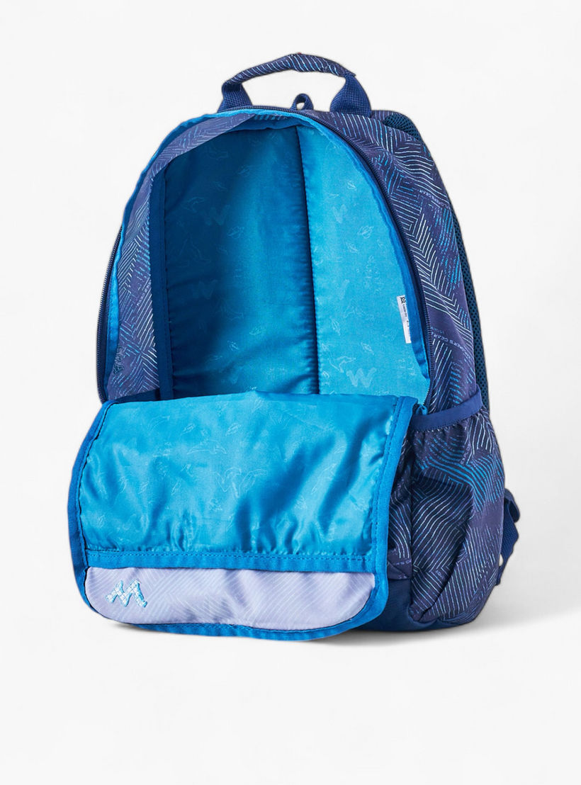 شنطة ظهر بطبعات بحمالات كتف قابلة للتعديل وسحاب إغلاق من وايلدكرافت - 15x28x39 سم-school-bagsandbackpacks-backpacks-image-9