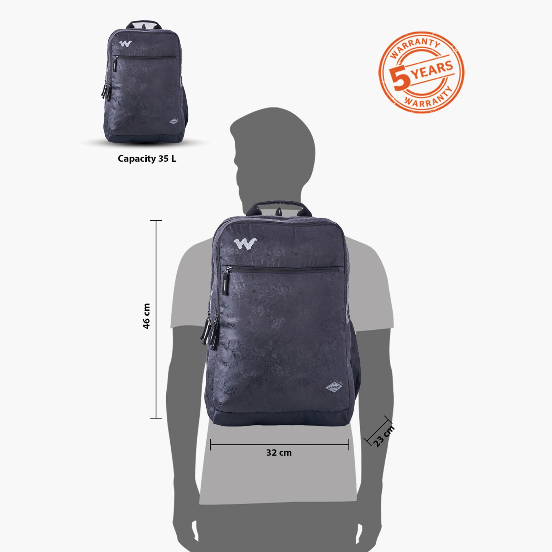 Wildcraft Printed Backpack with Adjustable Shoulder Straps - 23x32x46 cms-school-bagsandbackpacks-backpacks-image-13