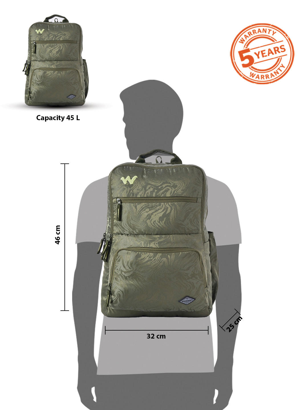 Wildcraft Solid School Backpack with Adjustable Shoulder Straps - 25x32x47 cms-school-bagsandbackpacks-backpacks-image-13