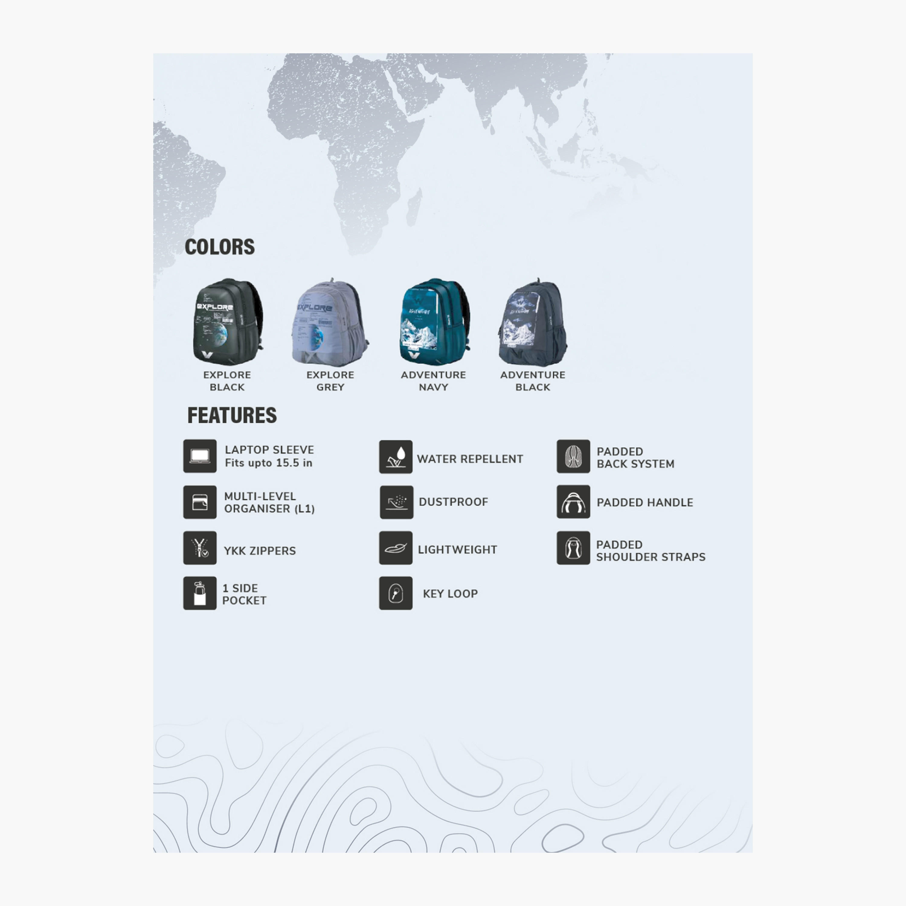 شنطة ظهر مدرسية بطبعات وحمّالات كتف قابلة للتعديل من وايلدكرافت - 25×31×46 سم-school-bagsandbackpacks-backpacks-image-3
