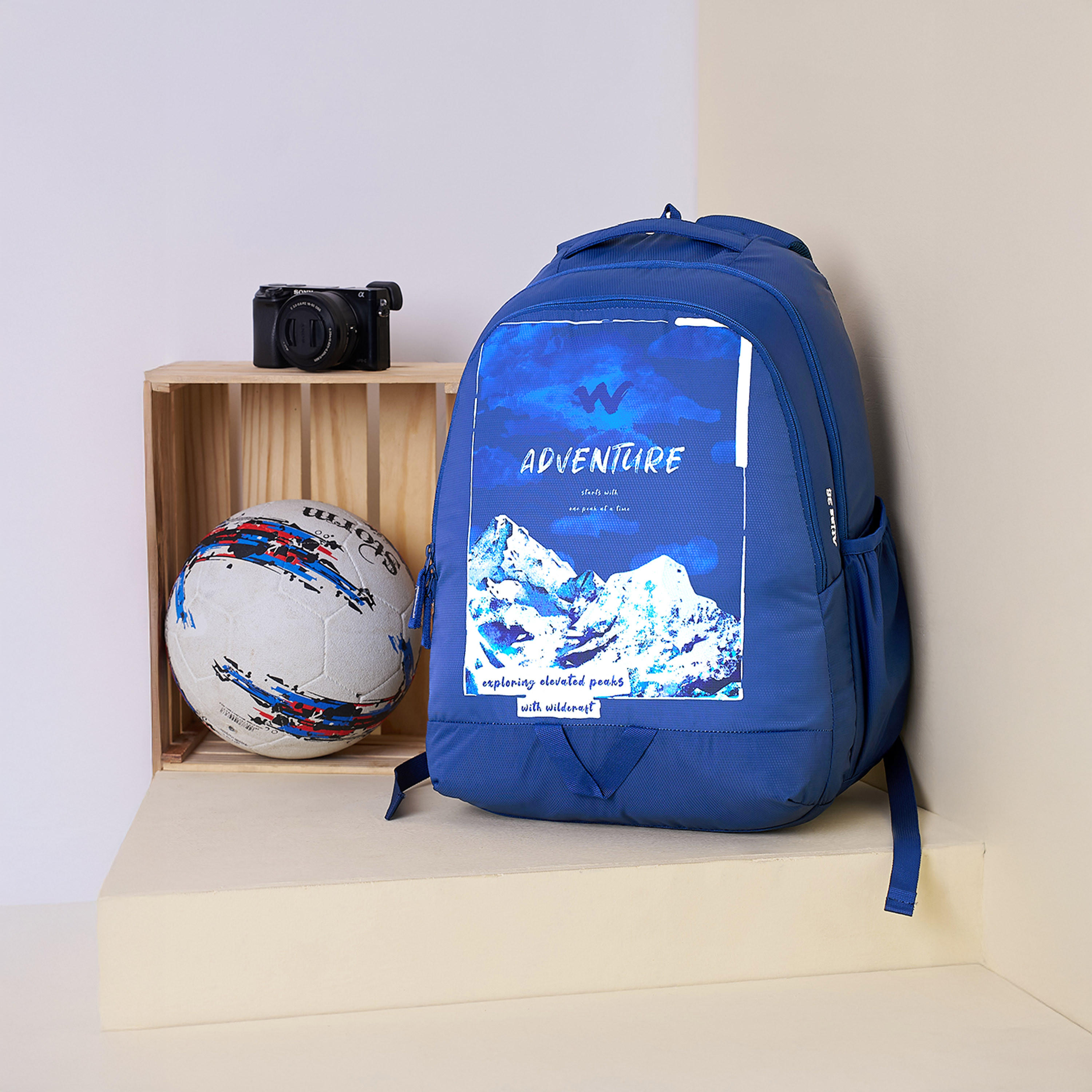شنطة مدرسية بطبعات جرافيك وحمالات كتف قابلة للتعديل من وايلدكرافت - 25×31×46 سم-school-bagsandbackpacks-backpacks-image-12