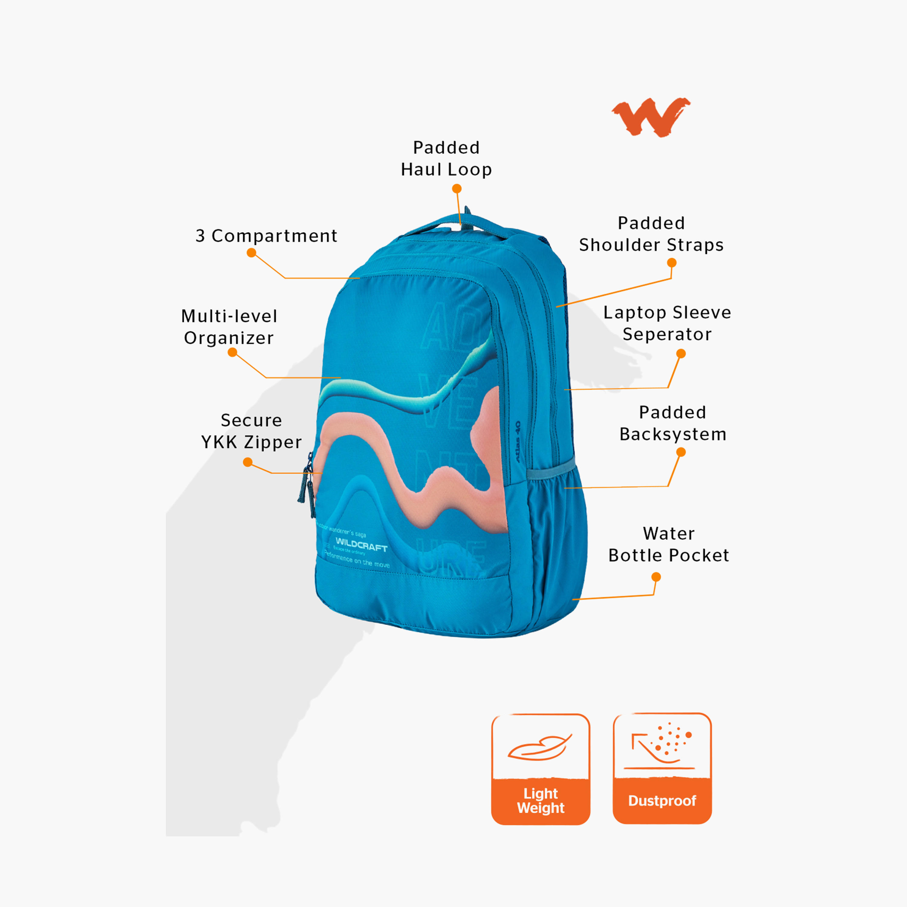 Wildcraft Graphic Print School Backpack with Adjustable Shoulder Straps - 21x34x48 cms-school-bagsandbackpacks-backpacks-image-2
