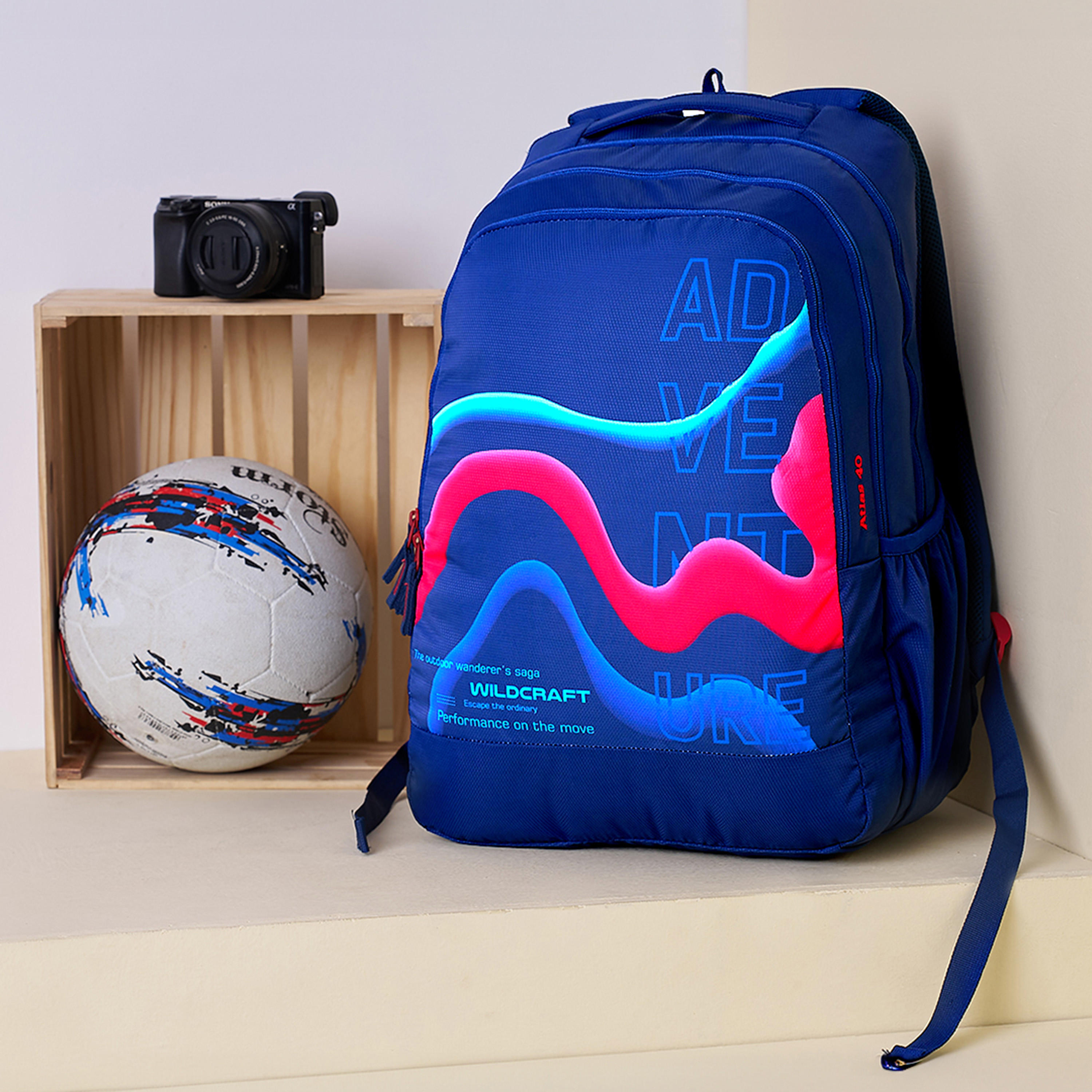 شنطة مدرسية بطبعات جرافيك بحمالات كتف قابلة للتعديل من وايلدكرافت - 21×34×48 سم-school-bagsandbackpacks-backpacks-image-11
