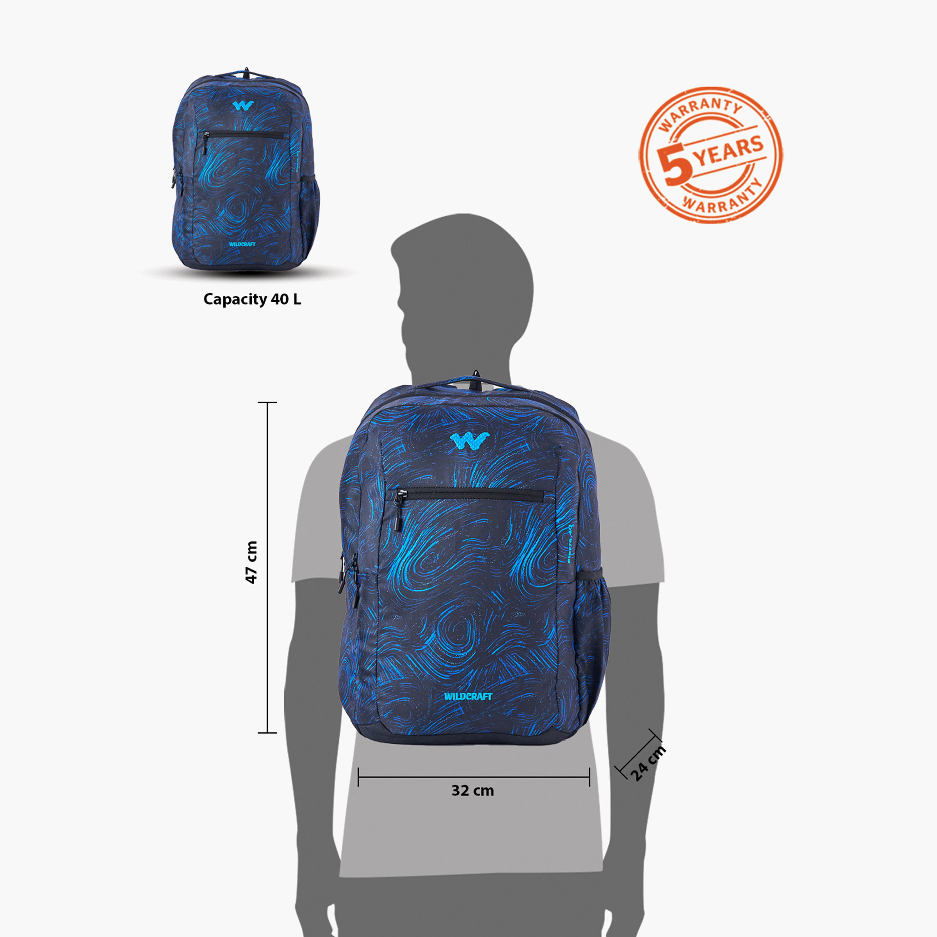 Wildcraft Printed School Backpack with Adjustable Shoulder Straps - 24x32x47 cms-school-bagsandbackpacks-backpacks-image-12