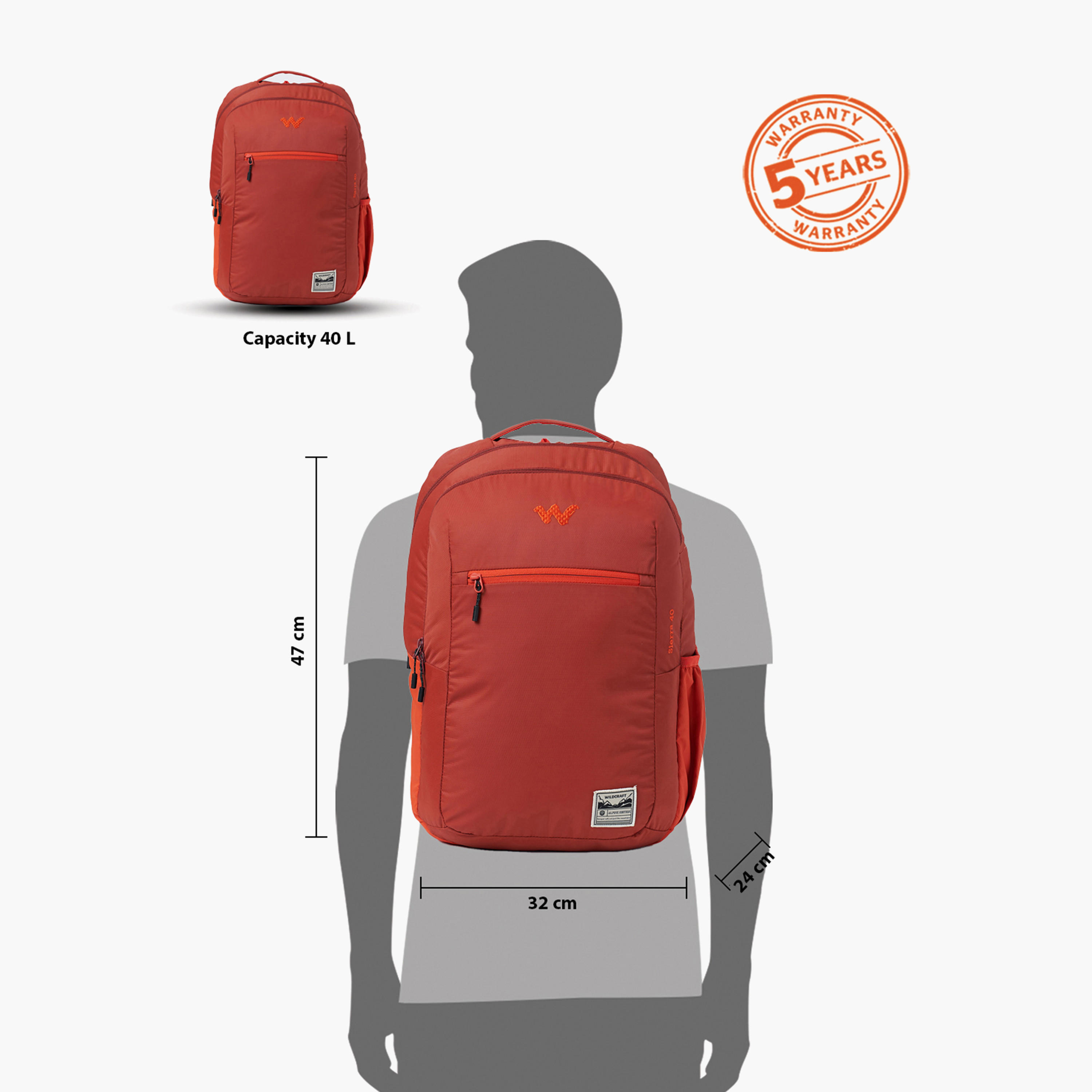 Wildcraft Solid Backpack with Adjustable Shoulder Straps - 24x32x47 cm-school-bagsandbackpacks-backpacks-image-12