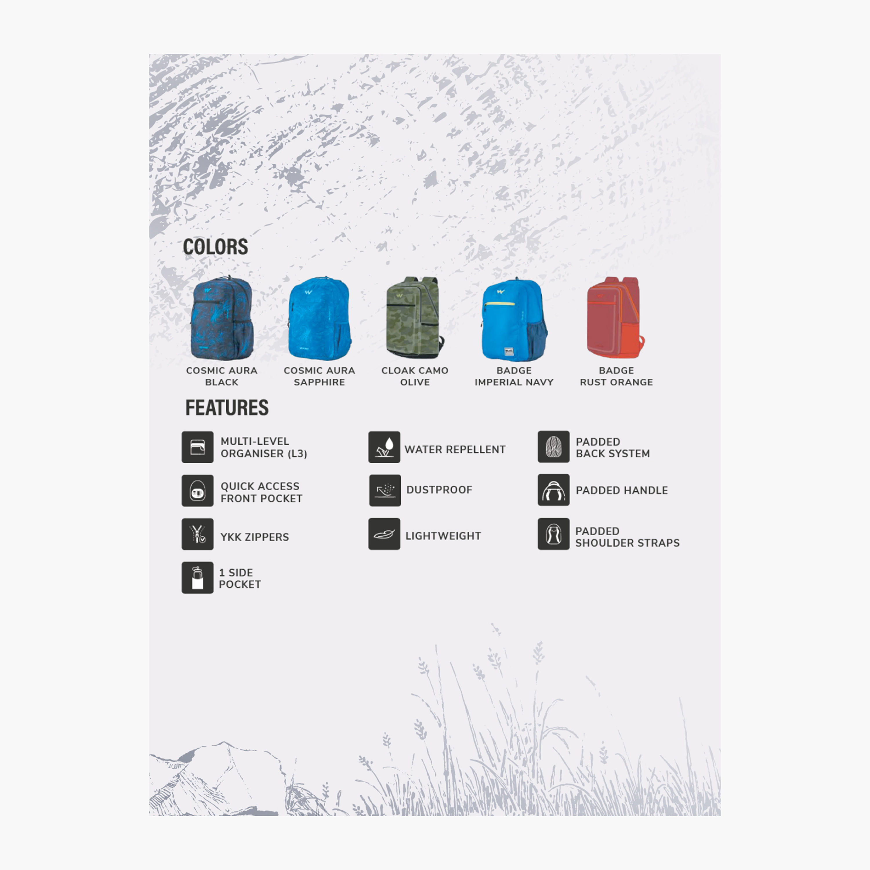 Wildcraft Printed Backpack with Adjustable Shoulder Straps - 24x32x47 cm-school-bagsandbackpacks-backpacks-image-4