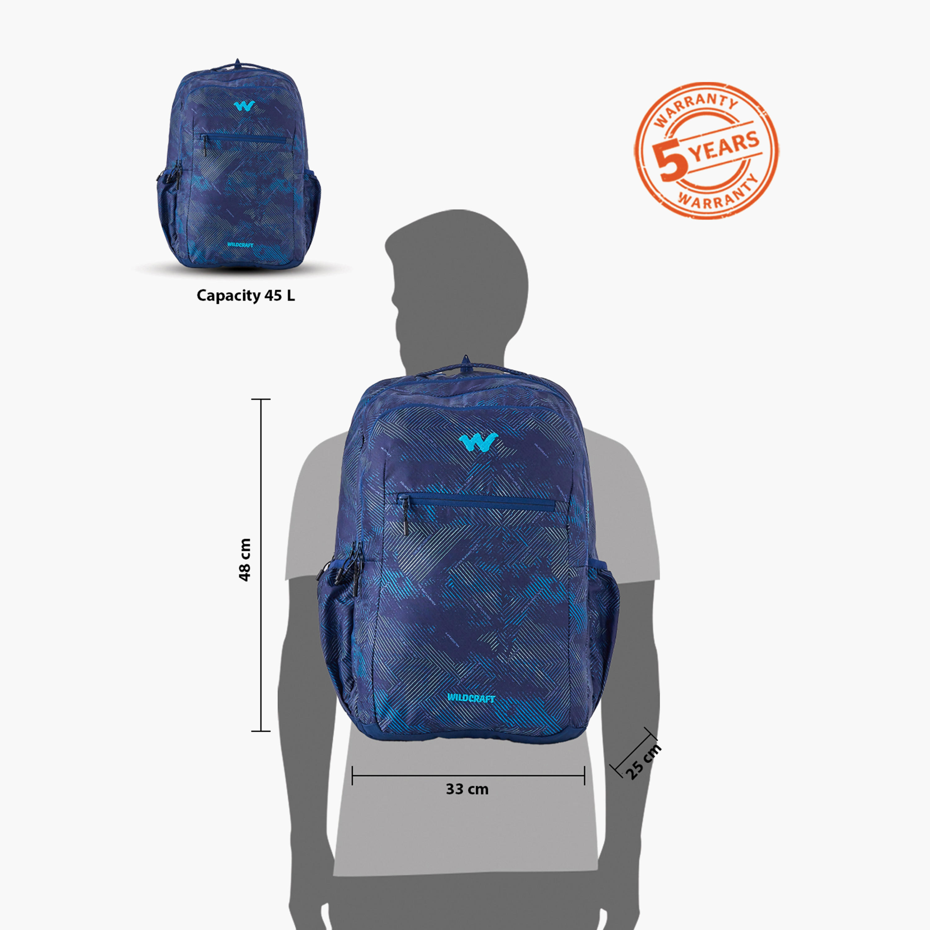 Wildcraft Printed Backpack with Adjustable Shoulder Straps - 25x33x48 cm-school-bagsandbackpacks-backpacks-image-13