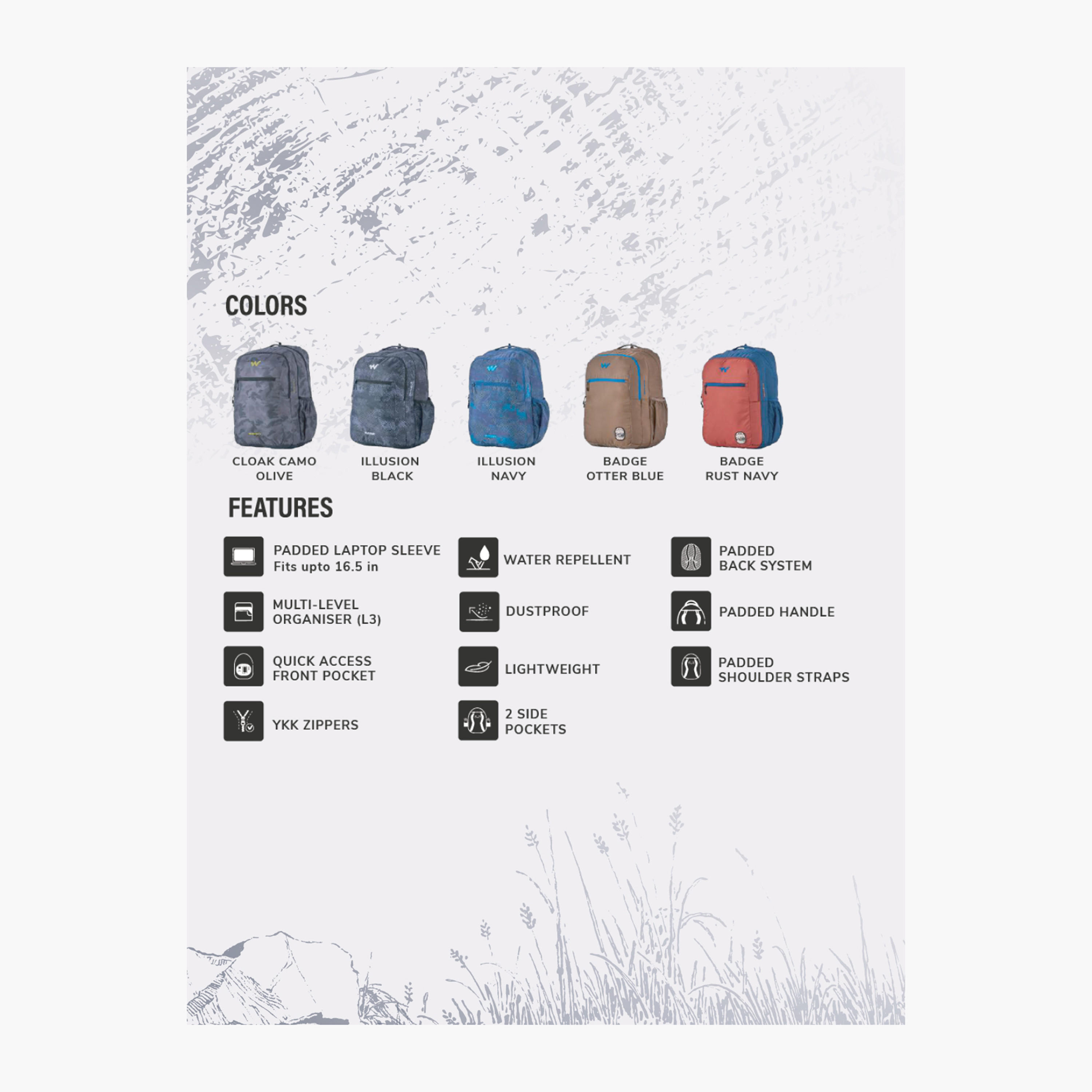 Wildcraft Solid Backpack with Adjustable Shoulder Straps - 25x33x48 cm-school-bagsandbackpacks-backpacks-image-5
