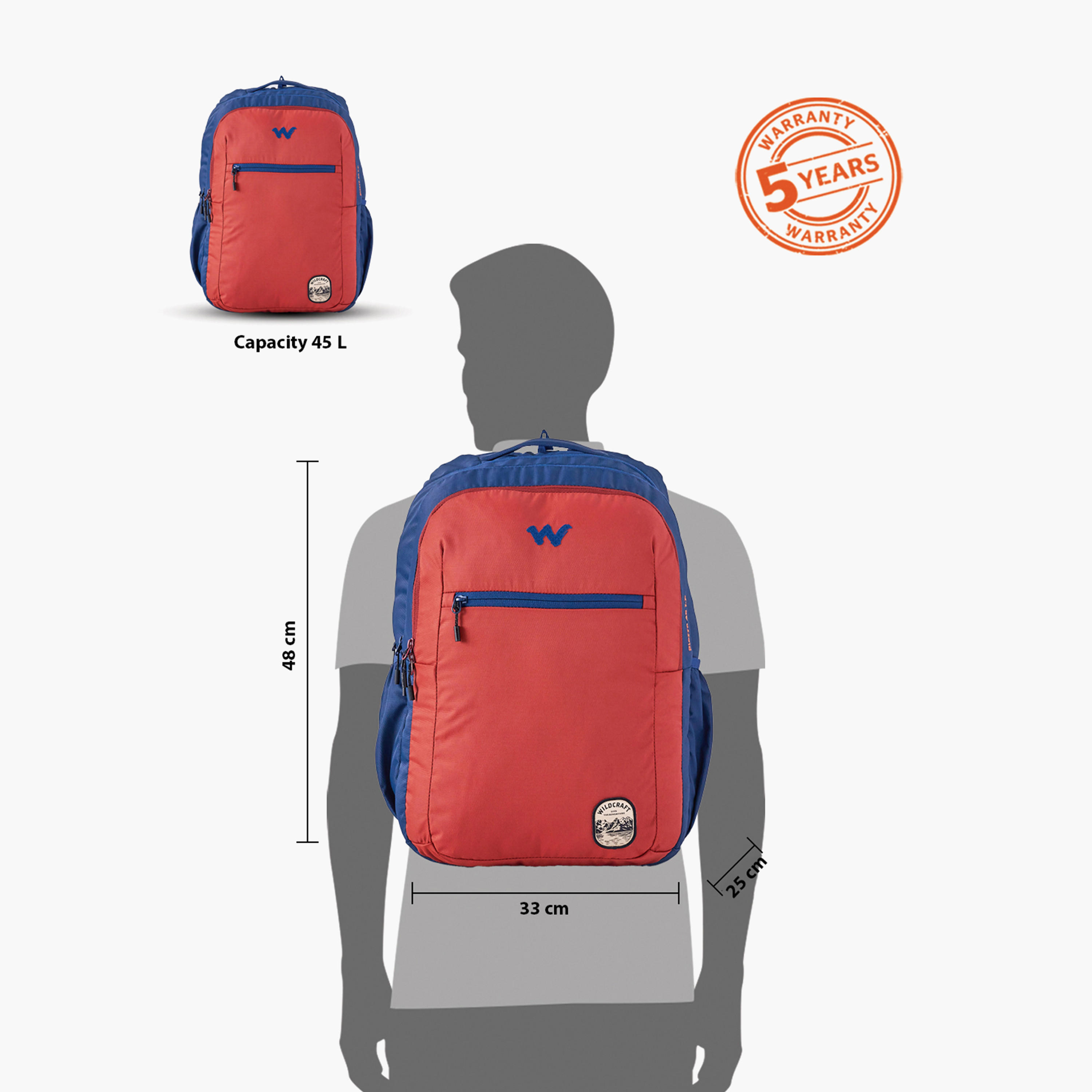 Wildcraft Colourblock School Backpack with Adjustable Shoulder Straps - 26x33x48 cms-school-bagsandbackpacks-backpacks-image-13