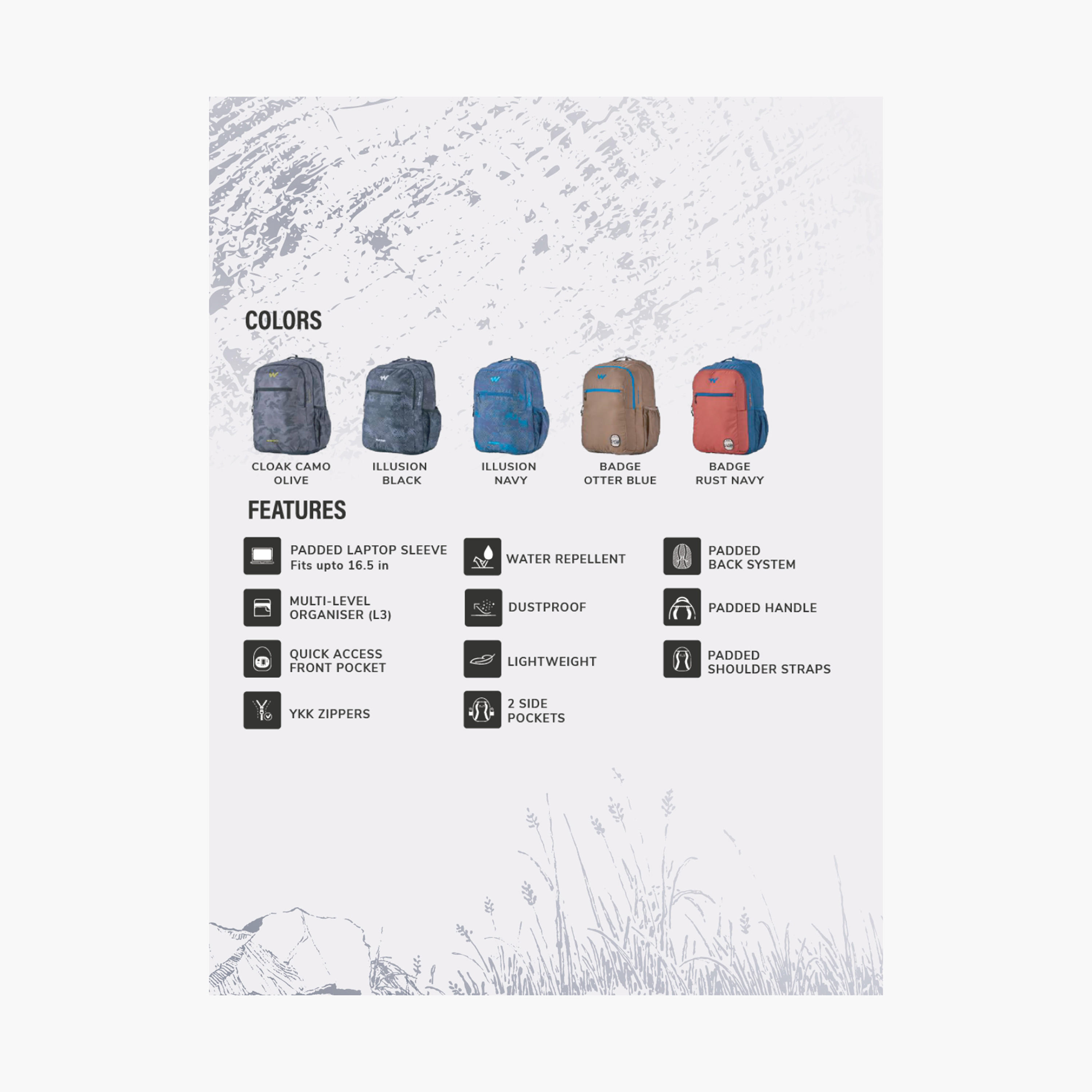 Wildcraft Colourblock School Backpack with Adjustable Shoulder Straps - 26x33x48 cms-school-bagsandbackpacks-backpacks-image-5