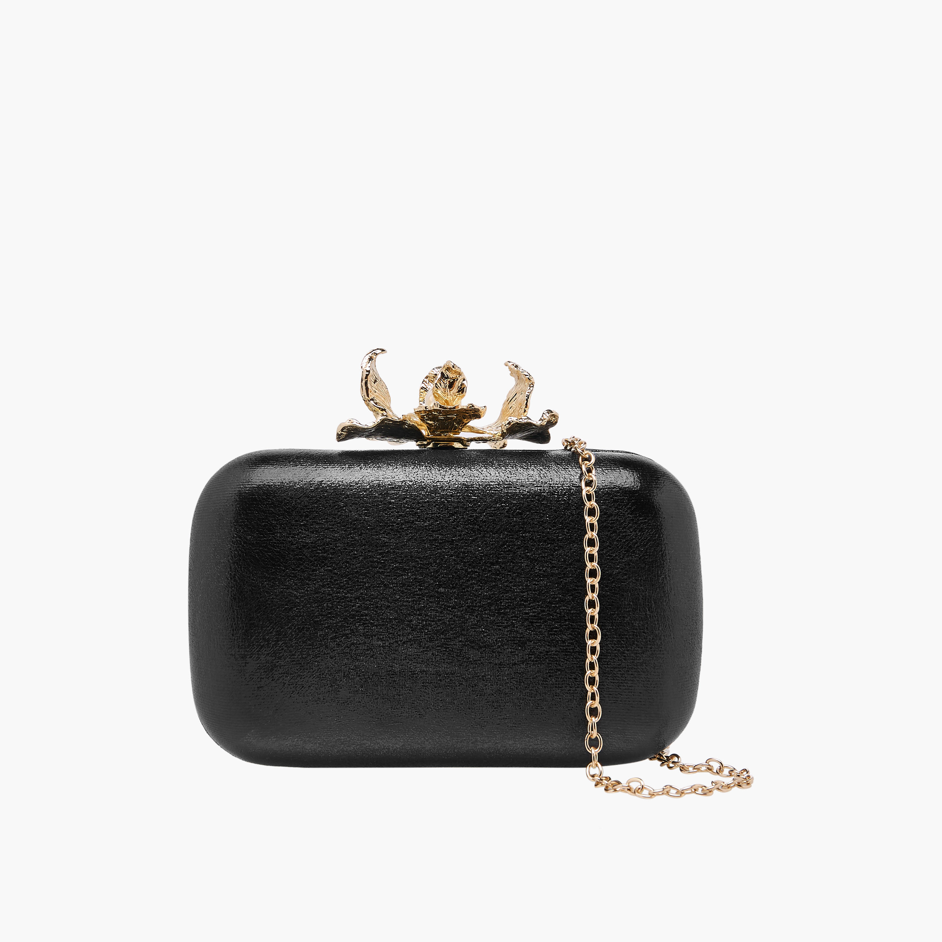 Sasha Floral Accent Clutch with Detachable Chain Strap-women-bagsandwallets-handbags-image-1