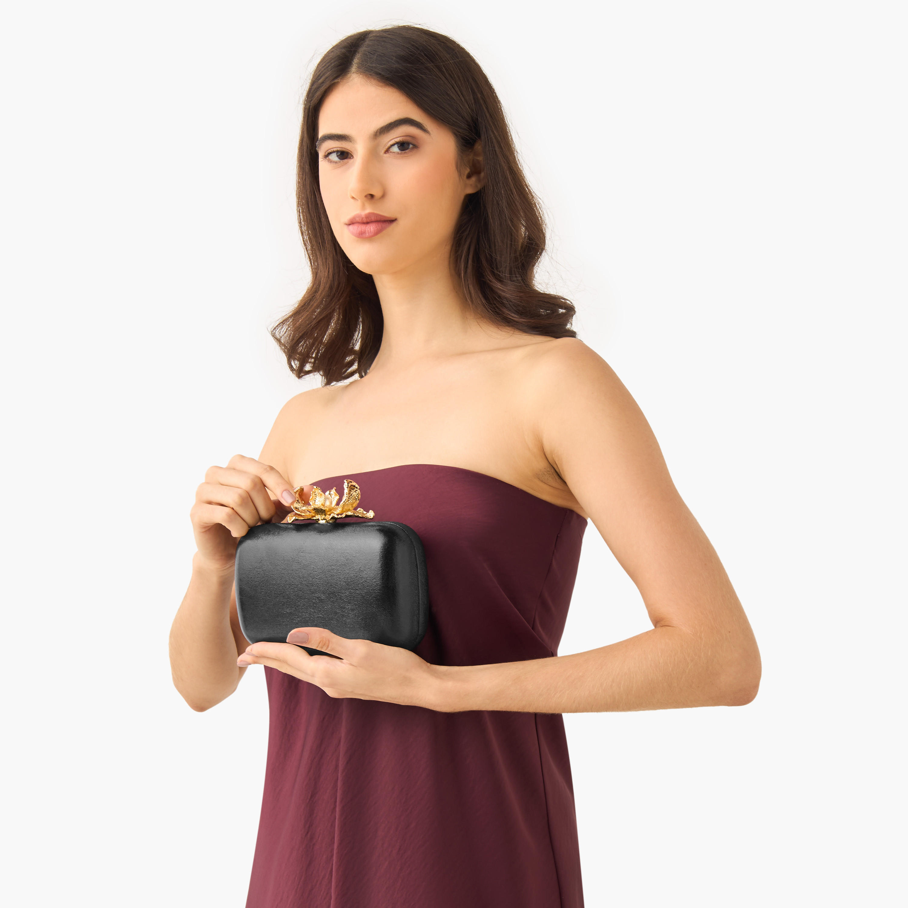 Sasha Floral Accent Clutch with Detachable Chain Strap-women-bagsandwallets-handbags-image-8