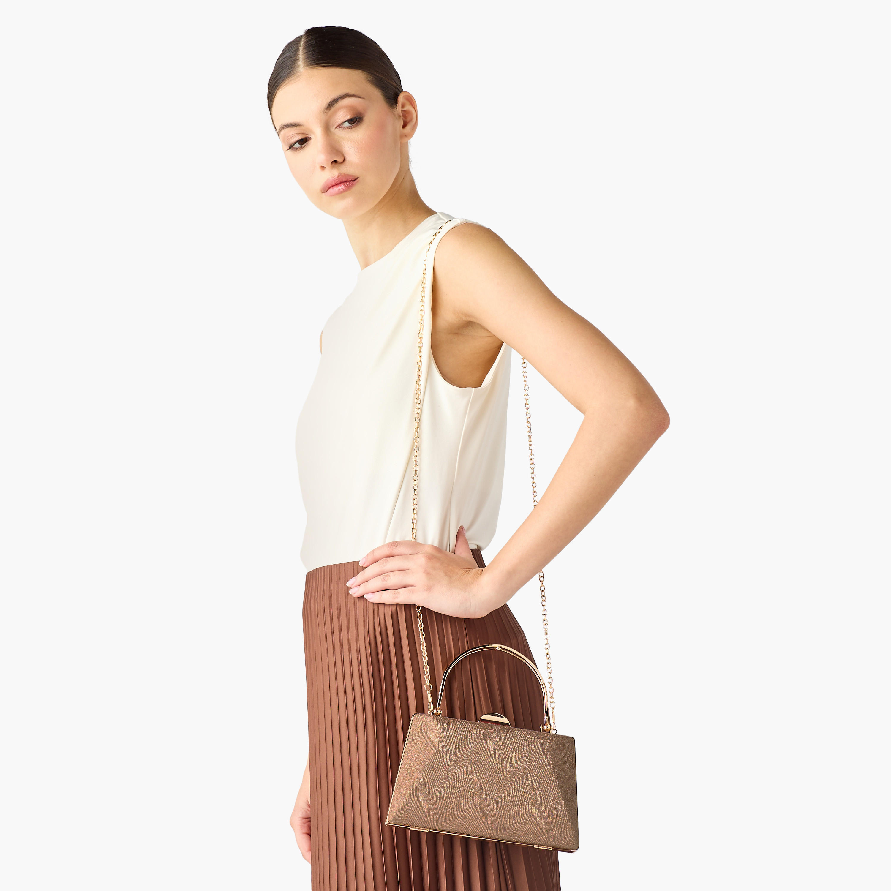 شنطة كلاتش بزينة جليتر وحزام سلسلة من ساشا-women-bagsandwallets-handbags-image-9