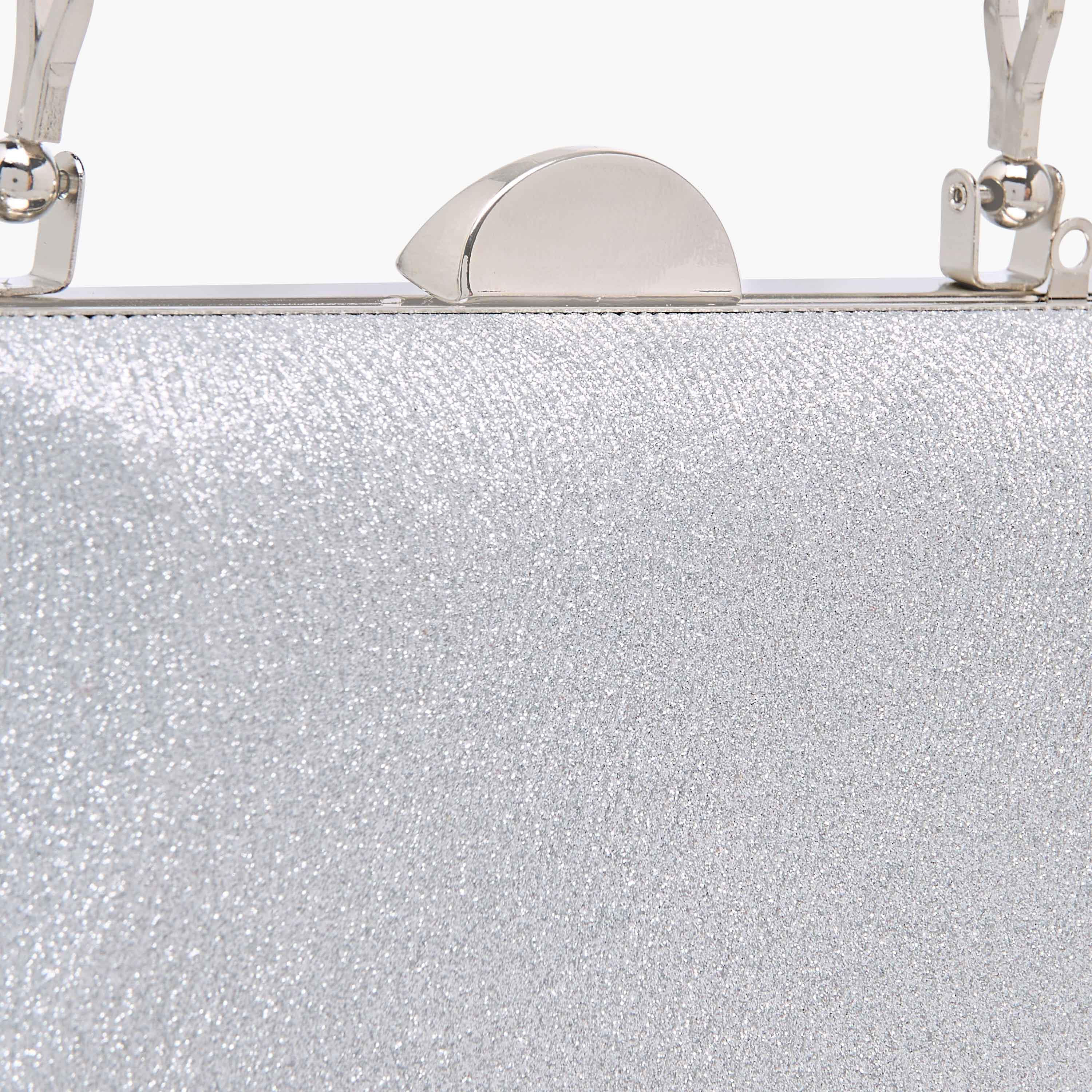 شنطة كلاتش بارزة الملمس بحزام سلسلة قابل للفصل من ساشا-women-bagsandwallets-handbags-image-5