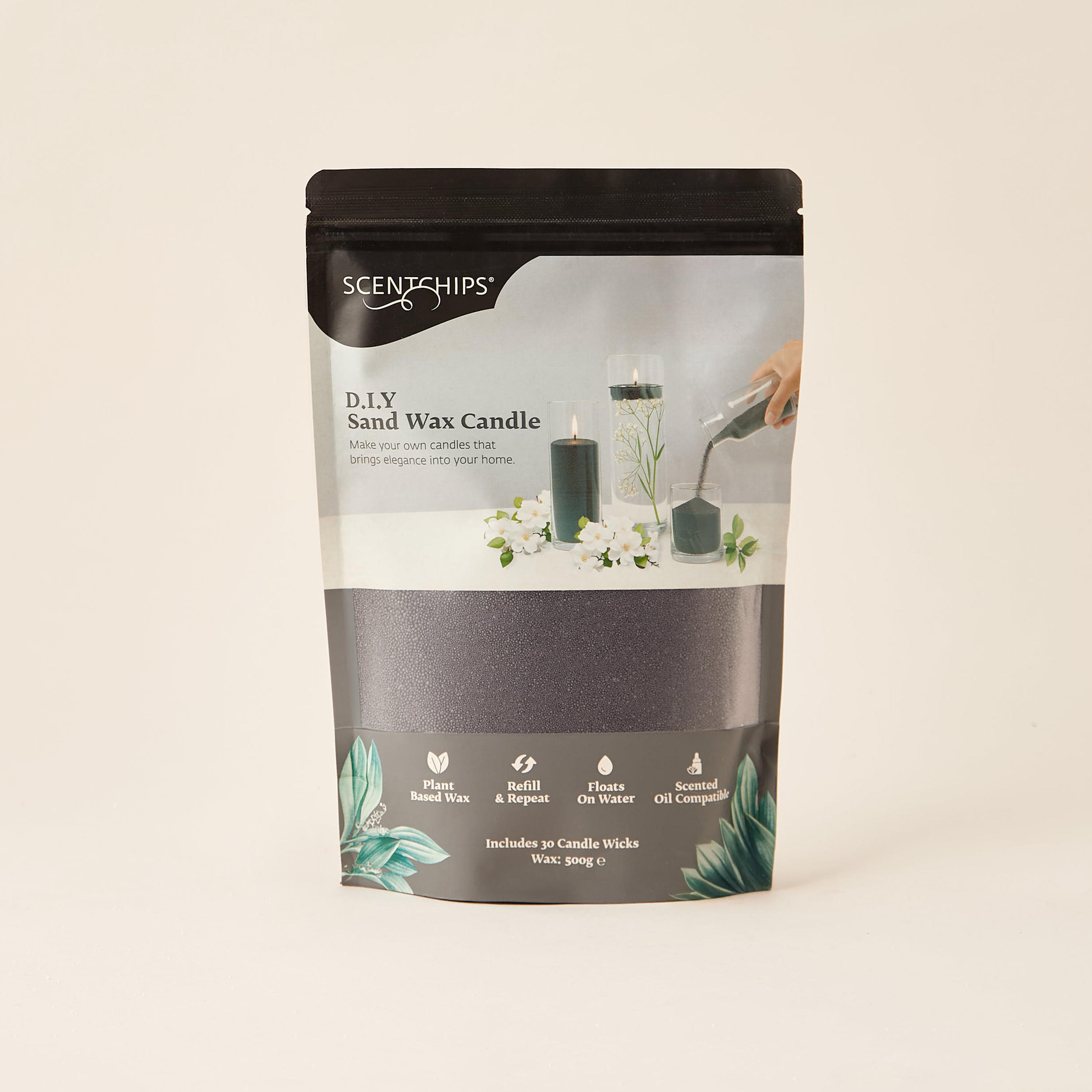 Scentchips DIY Unscented Sand Wax Candle with 30 Wicks - 500 gms-household-homefragrance-candles-image-5