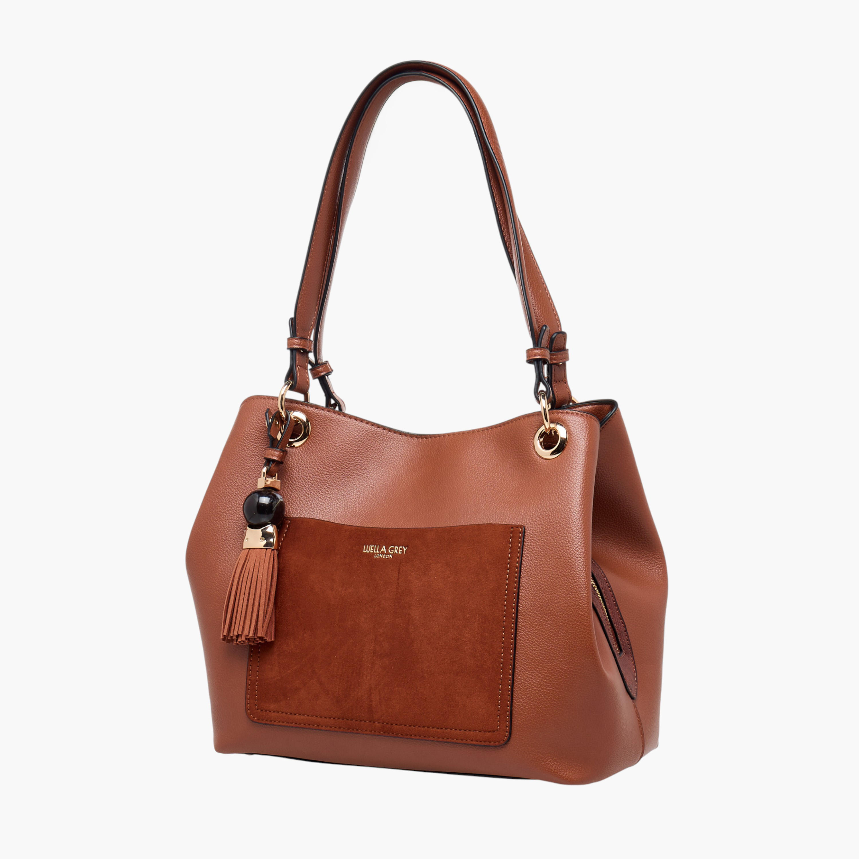 LUELLA GREY Sienna Solid Tote Bag with Double Handle-women-bagsandwallets-handbags-image-3