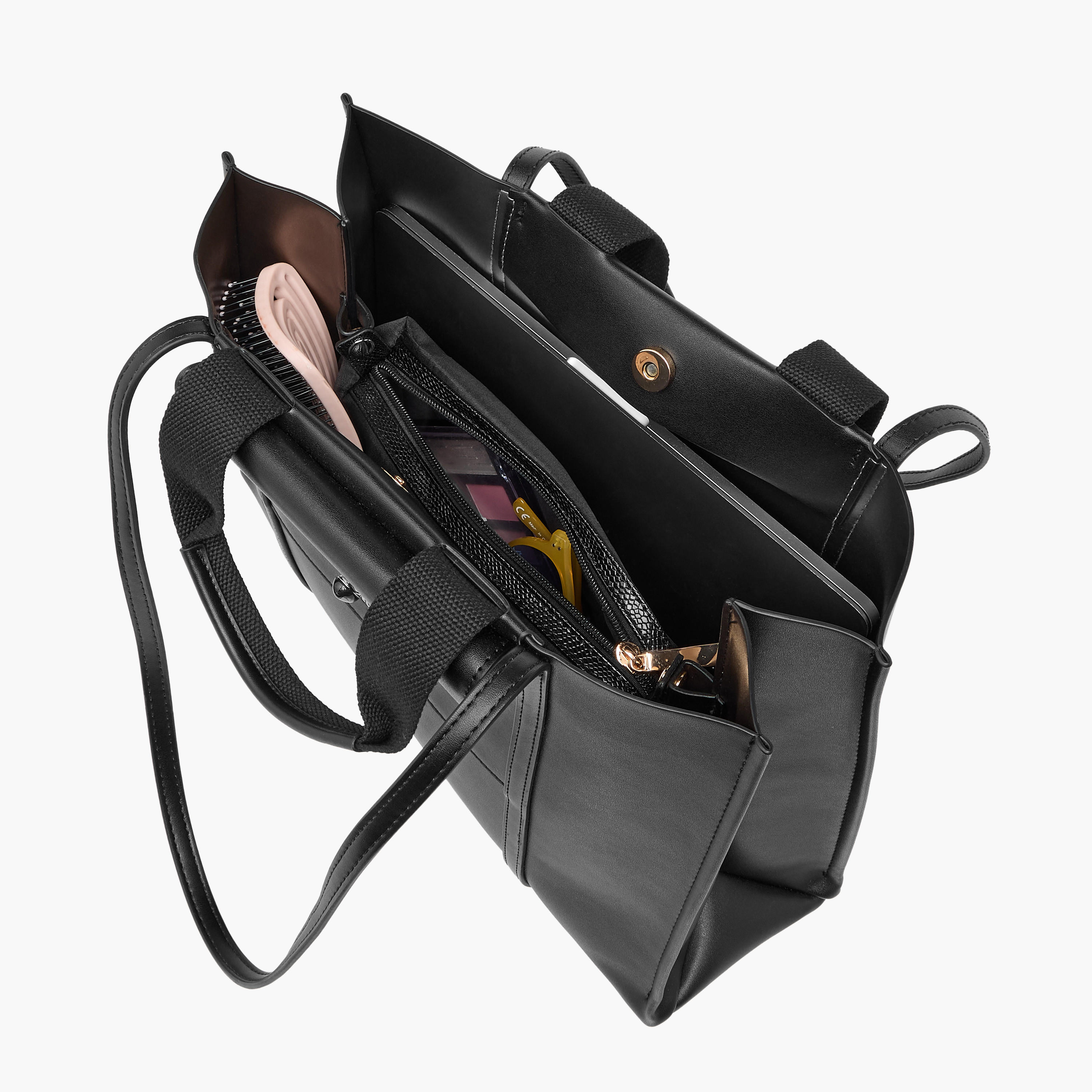 شنطة توتي أحادية اللون بمقابض من لويلا جري-women-bagsandwallets-handbags-image-8