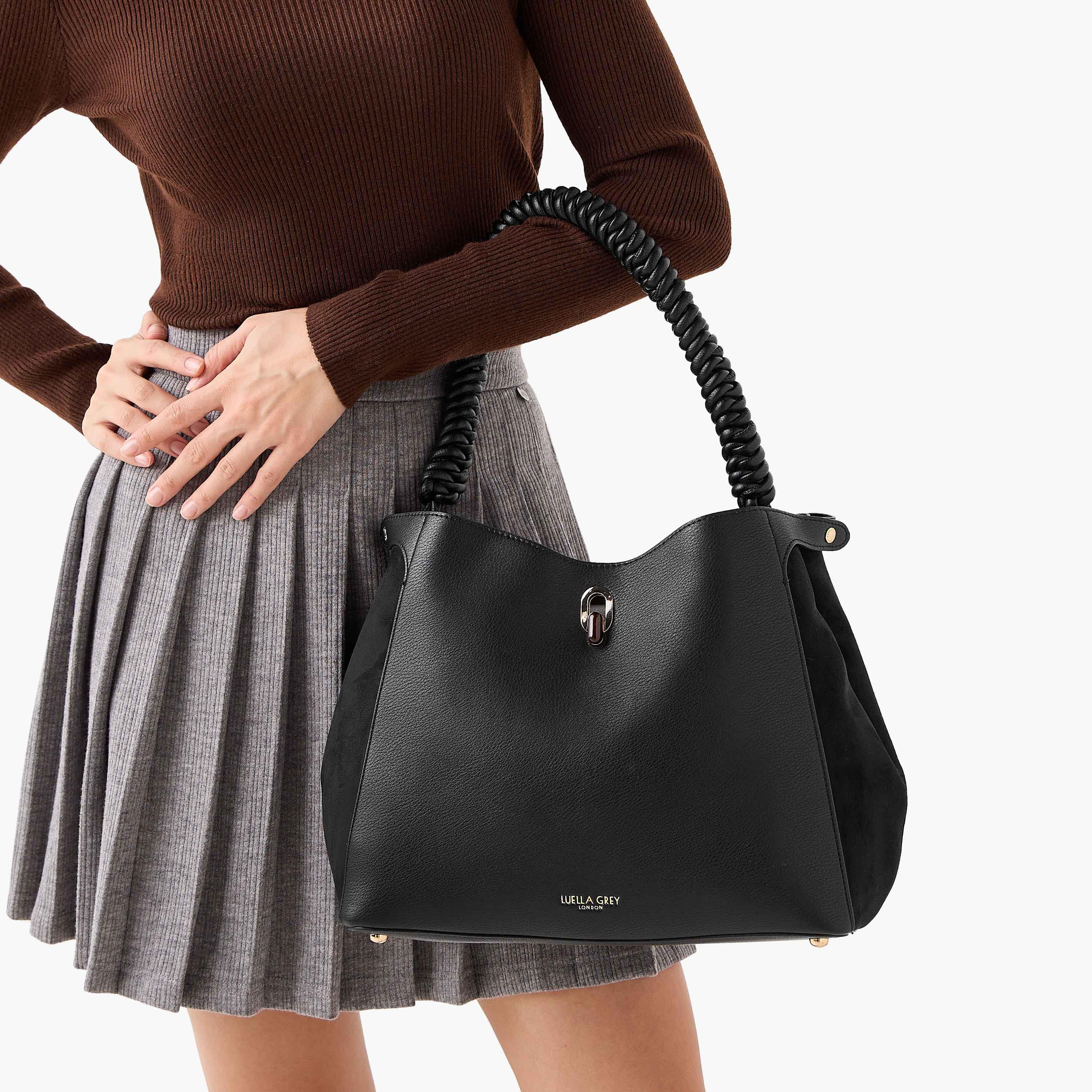 شنطة بارزة الملمس بمقبض سايمون من لويلا جراي-women-bagsandwallets-handbags-image-2