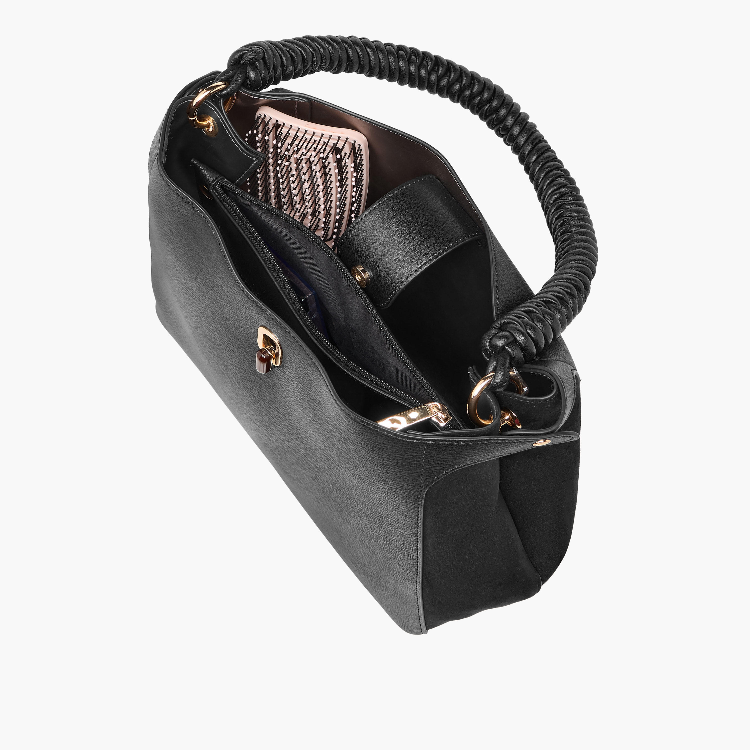 شنطة بارزة الملمس بمقبض سايمون من لويلا جراي-women-bagsandwallets-handbags-image-8