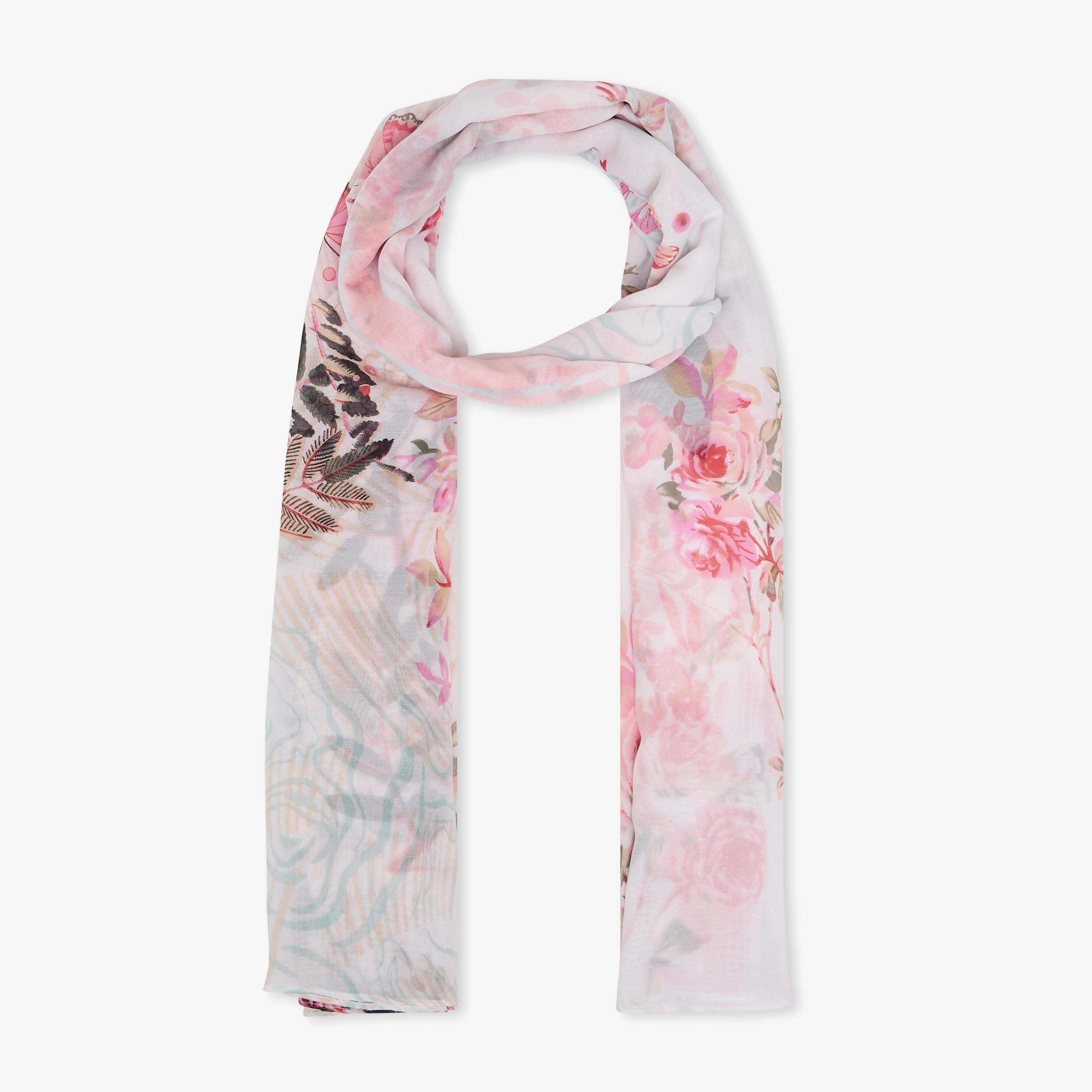 Floral Print Scarf - 185x60 cms-women-clothingaccessories-scarves-image-13