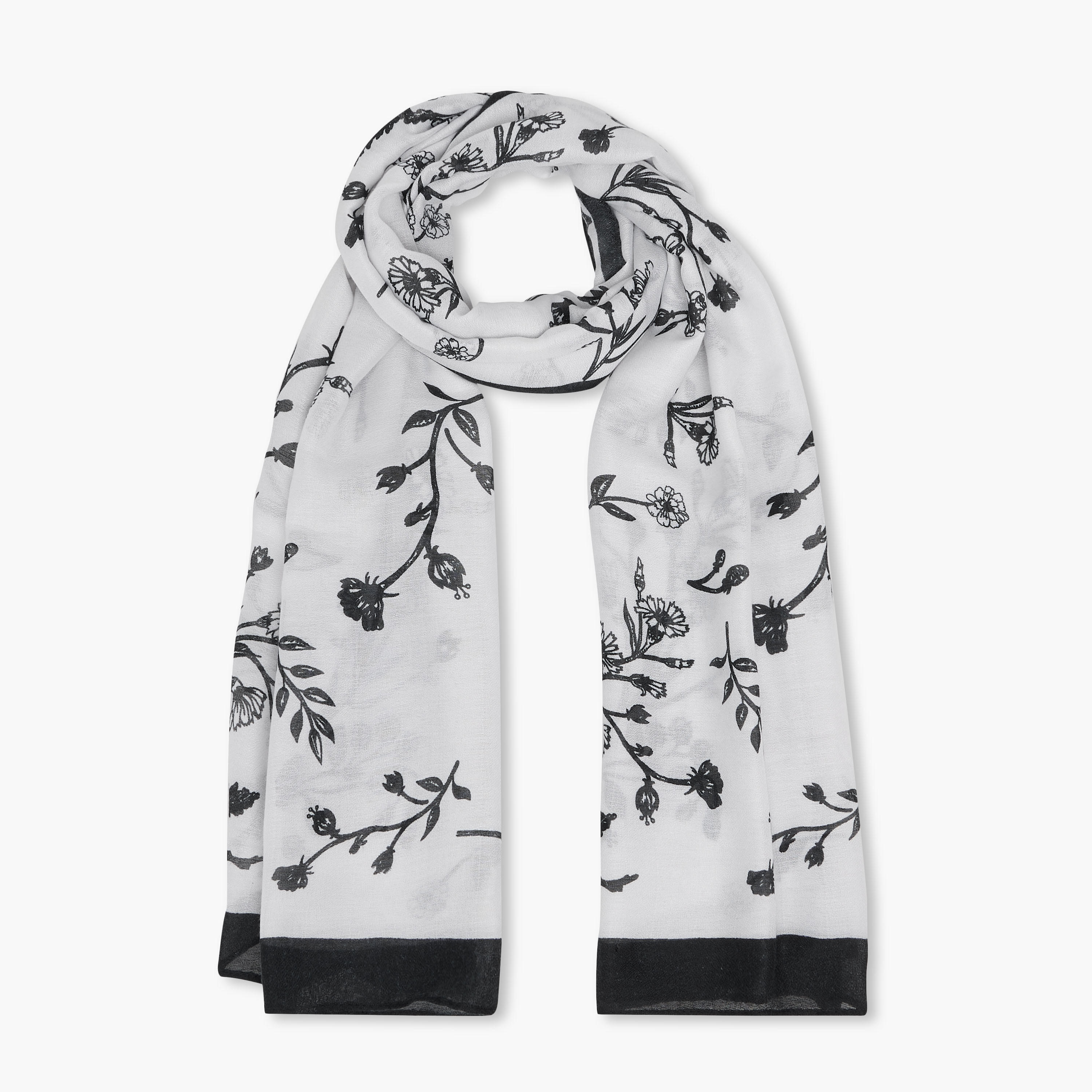 Floral Print Scarf - 185x60 cms-women-clothingaccessories-scarves-image-9