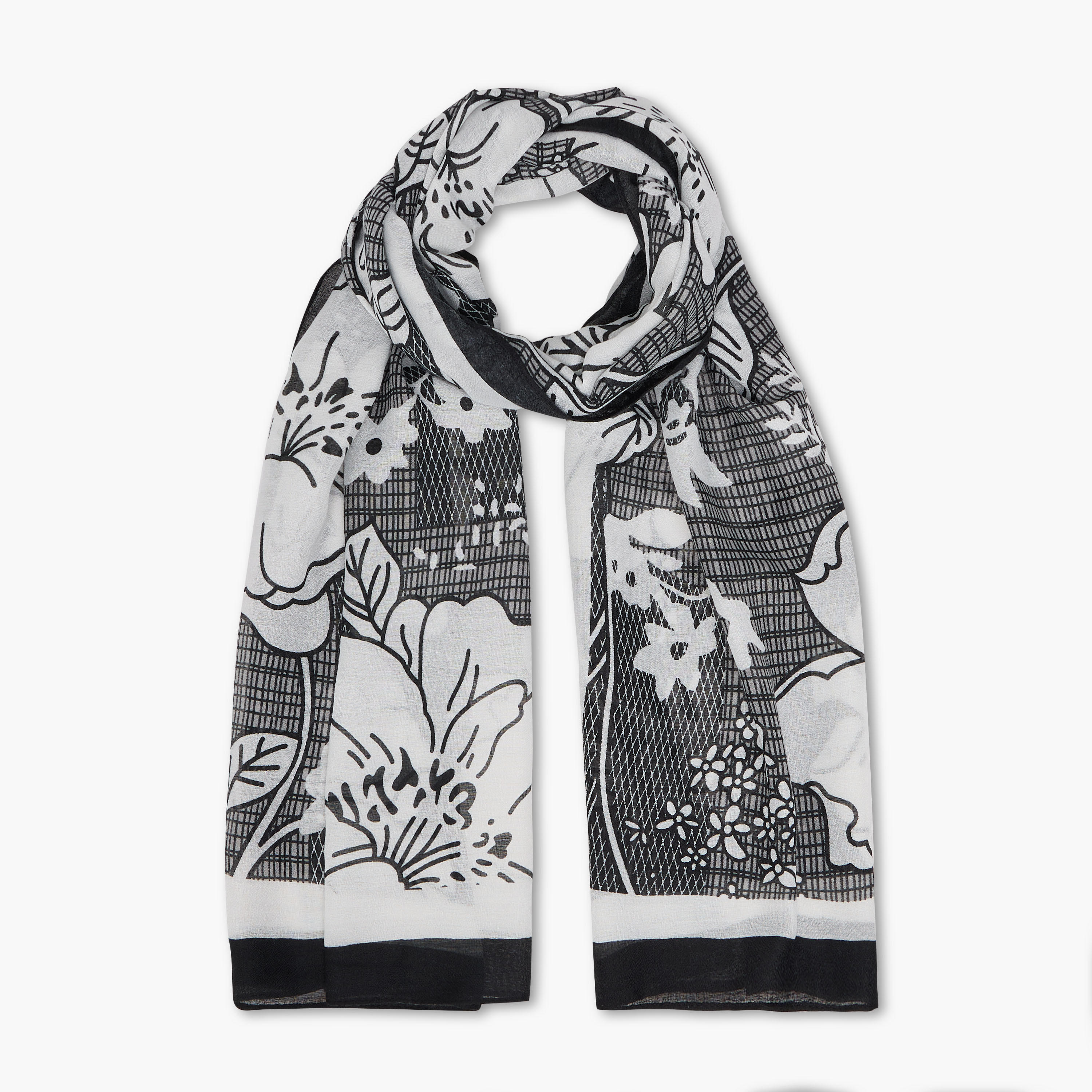 Floral Print Scarf - 185x60 cms-women-clothingaccessories-scarves-image-5