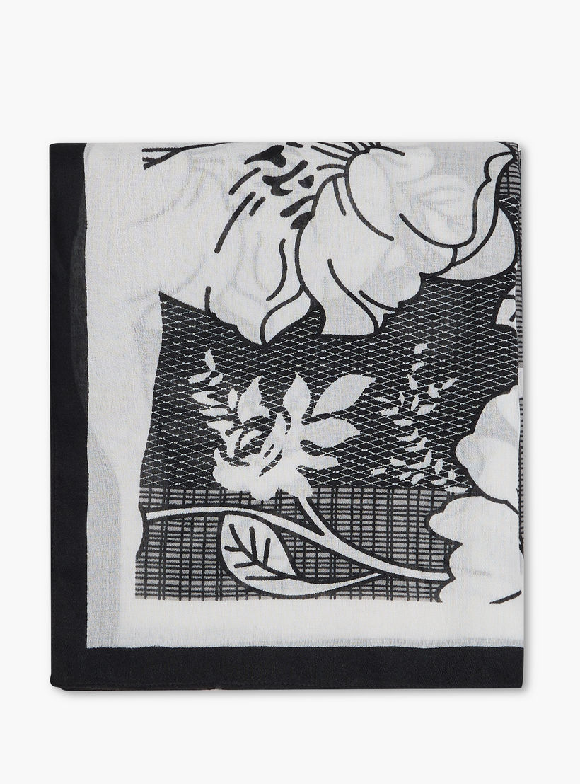 وشاح بطبعات زهرية - 185x60 سم-women-clothingaccessories-scarves-image-2