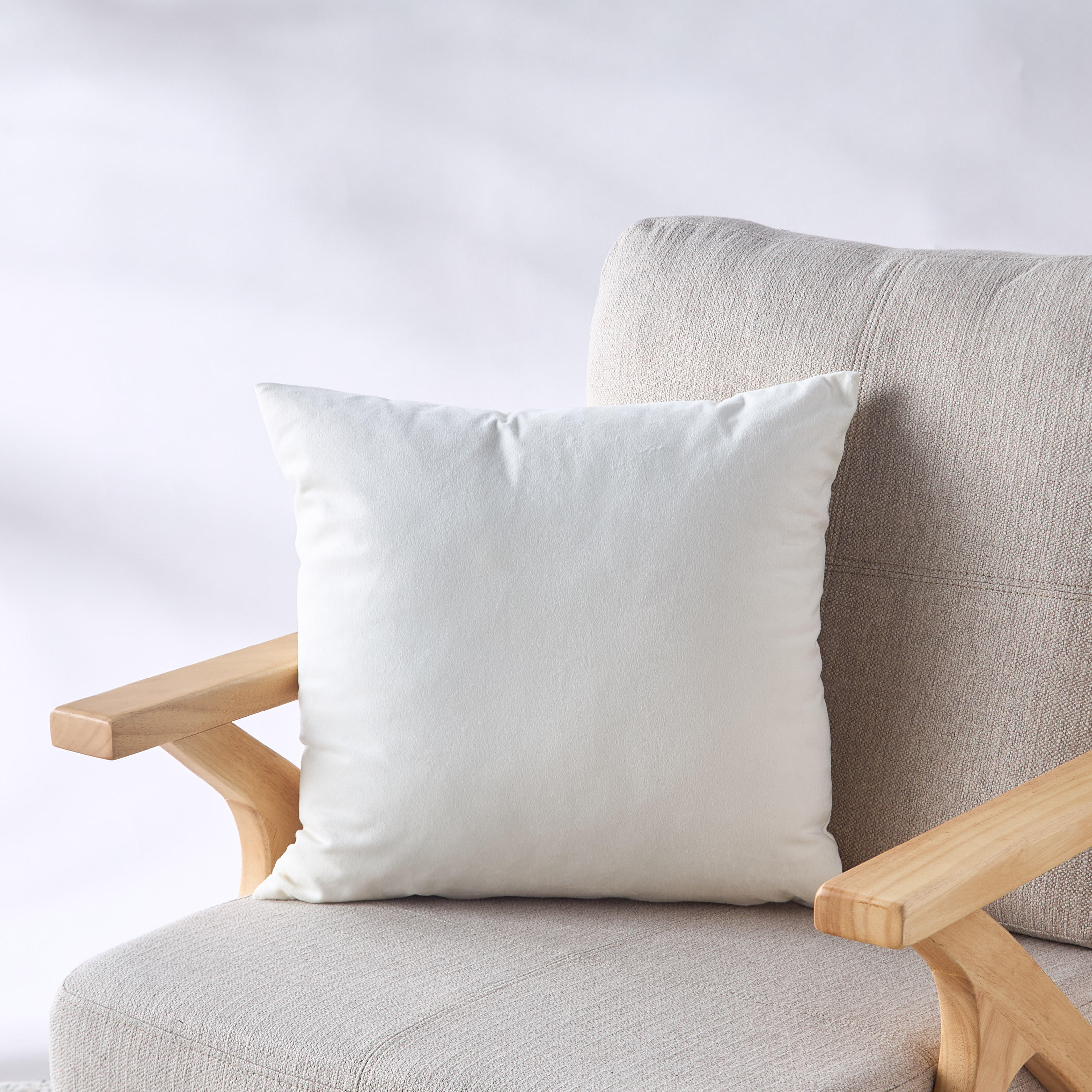 Velvet Textured Decorative Filled Cushion - 45x45 cms-household-cushionsandthrows-filledcushions-decorativecushions-image-1