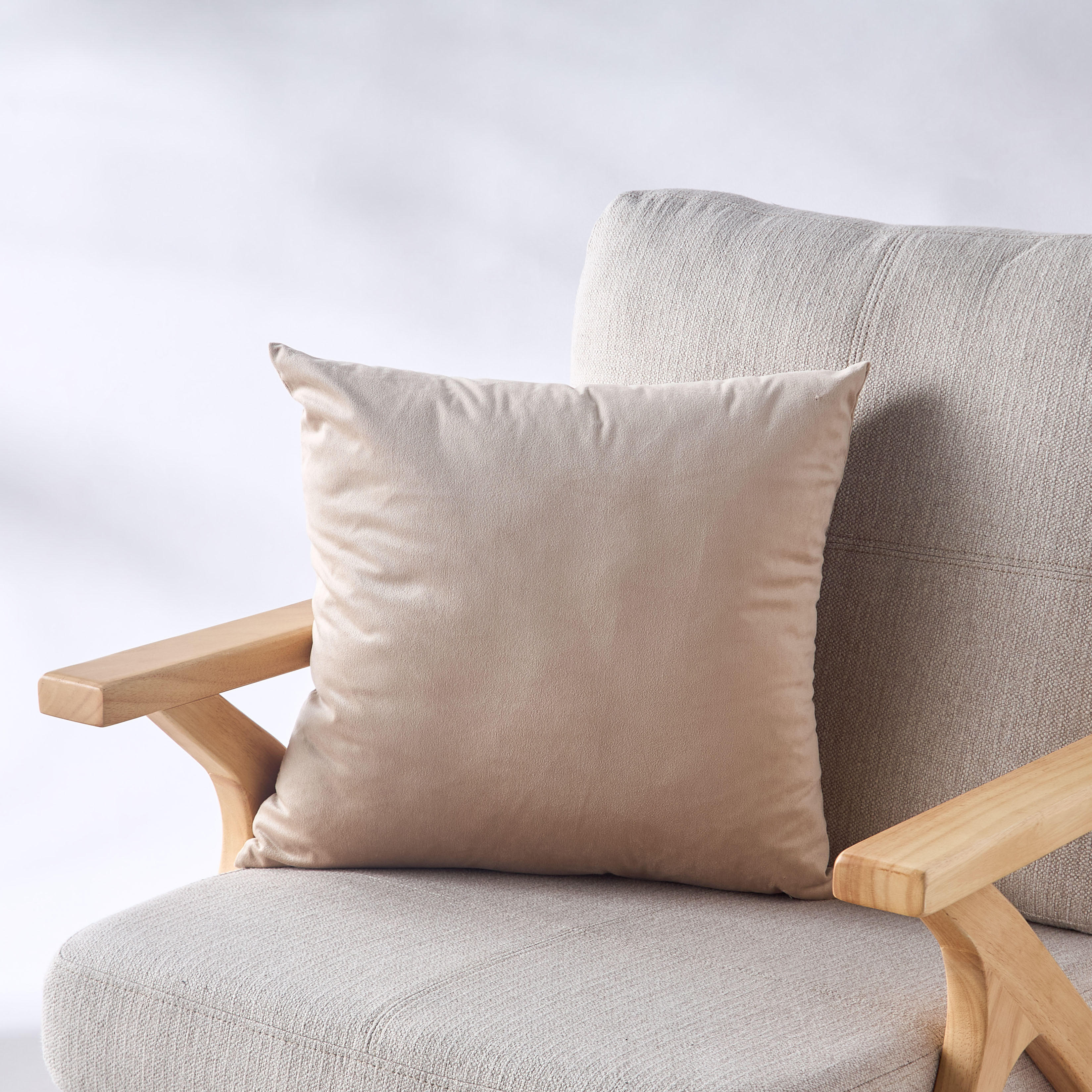 Velvet Textured Decorative Filled Cushion - 45x45 cms-household-cushionsandthrows-filledcushions-decorativecushions-image-1