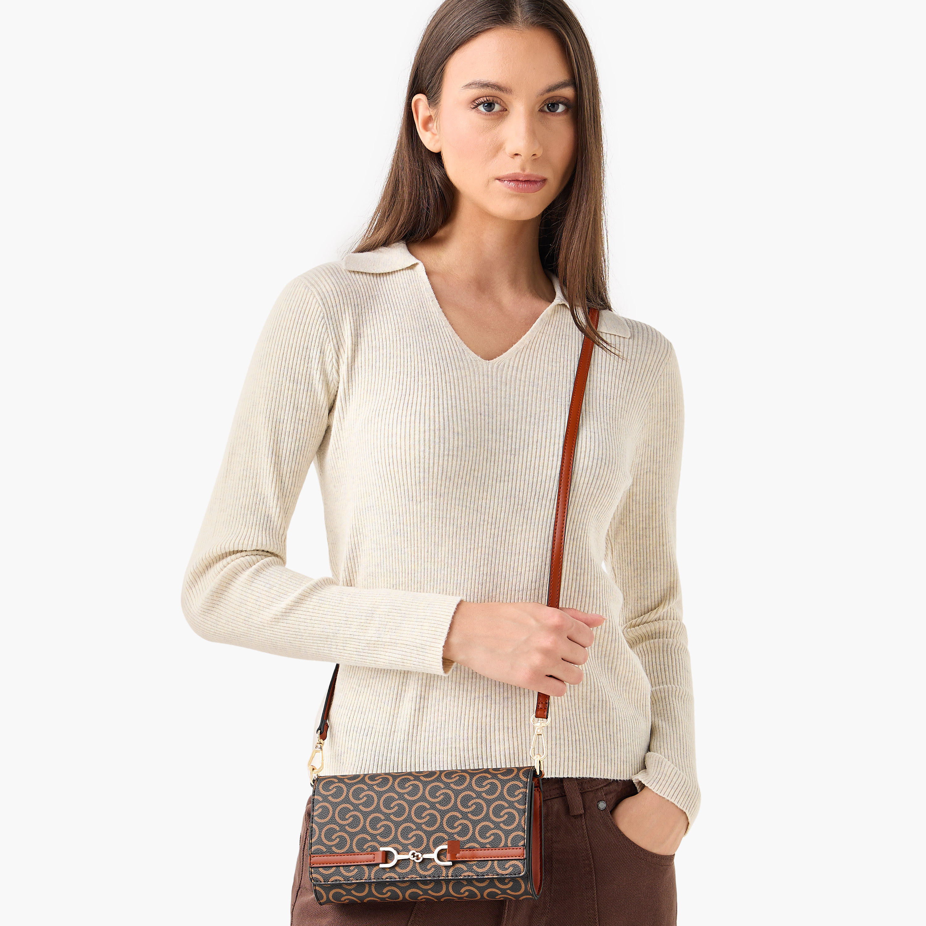 Celeste Monogram Print Crossbody Bag with Button Closure-women-bagsandwallets-handbags-image-2