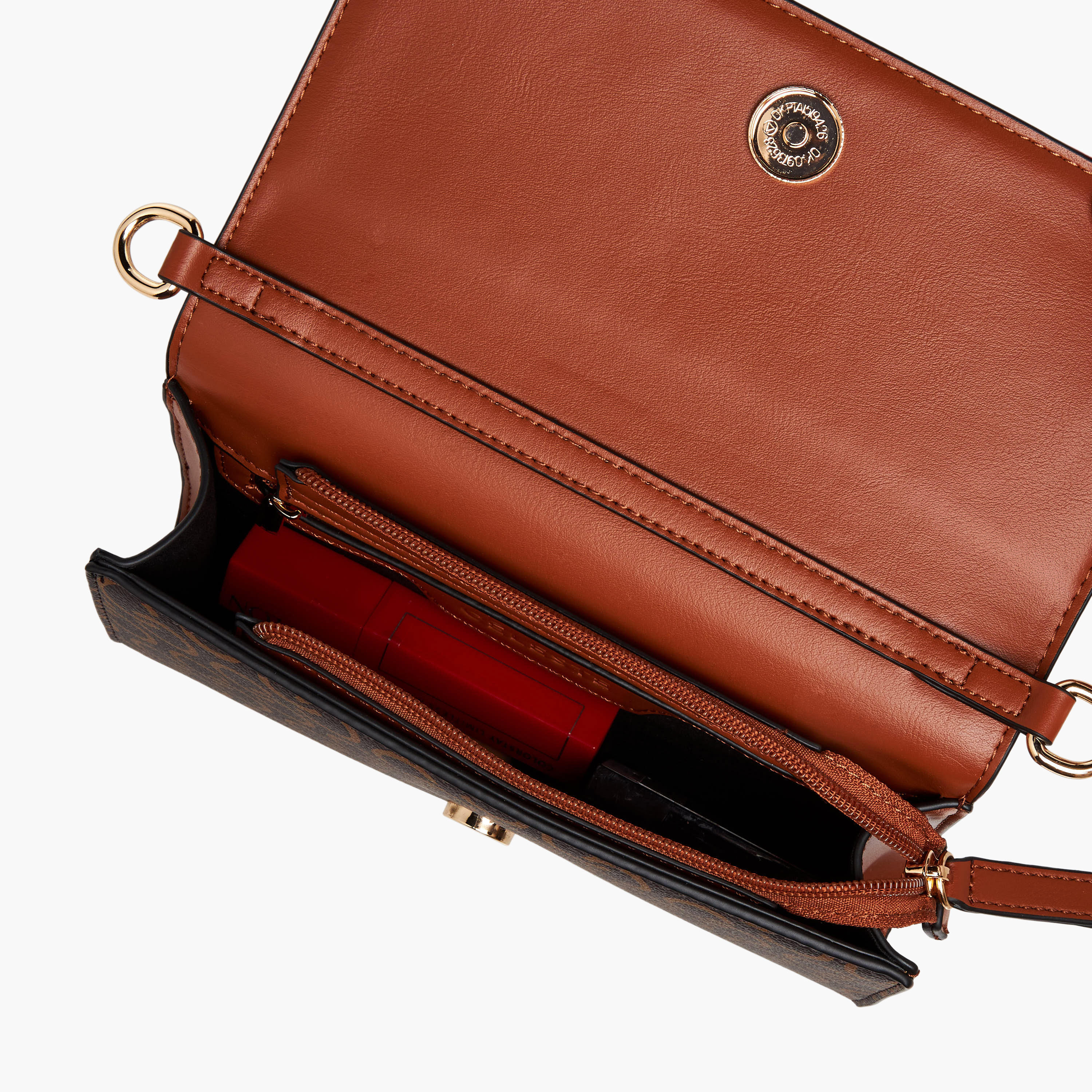Celeste Monogram Print Crossbody Bag with Button Closure-women-bagsandwallets-handbags-image-8