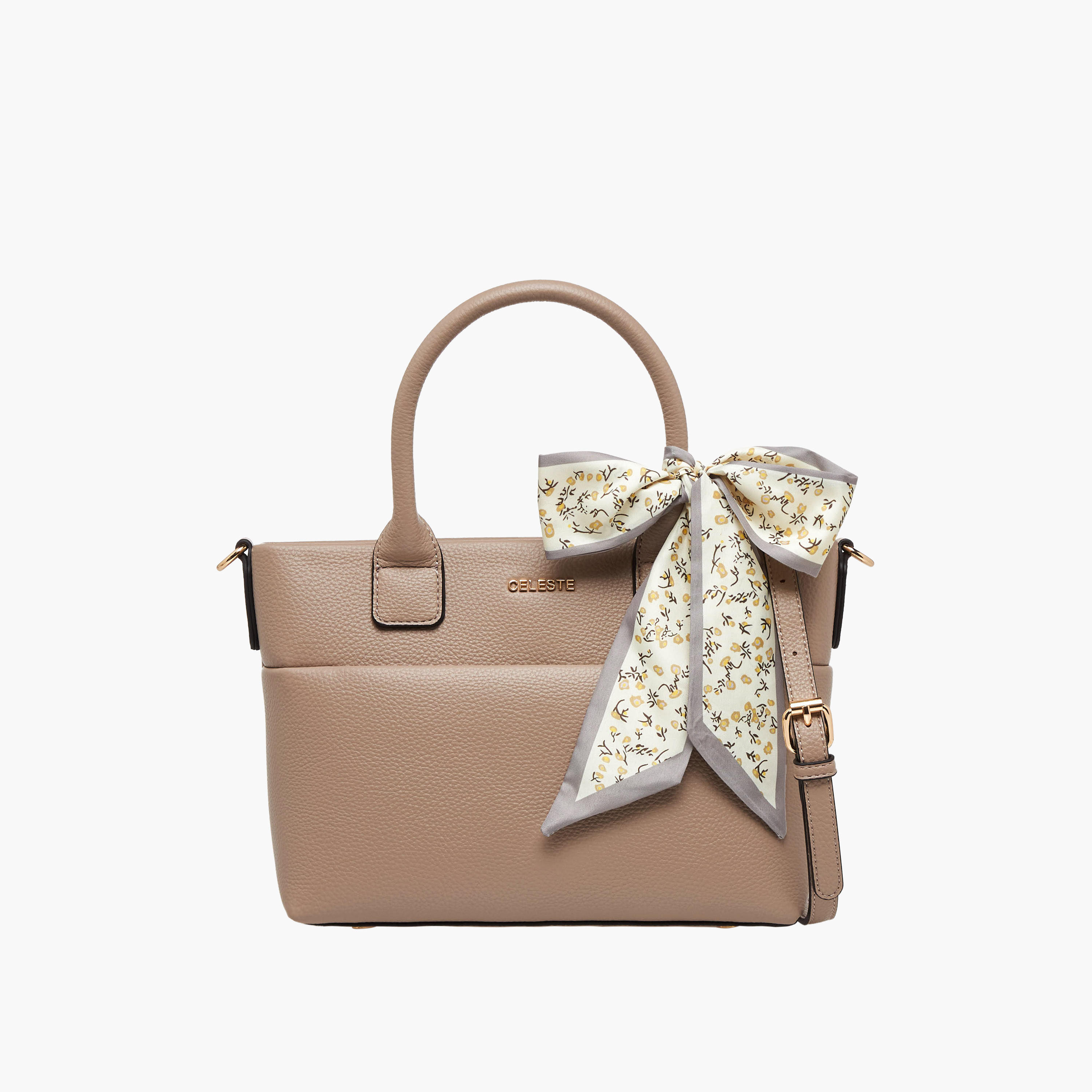 Celeste Solid Tote Bag with Bow Accent-women-bagsandwallets-handbags-image-1
