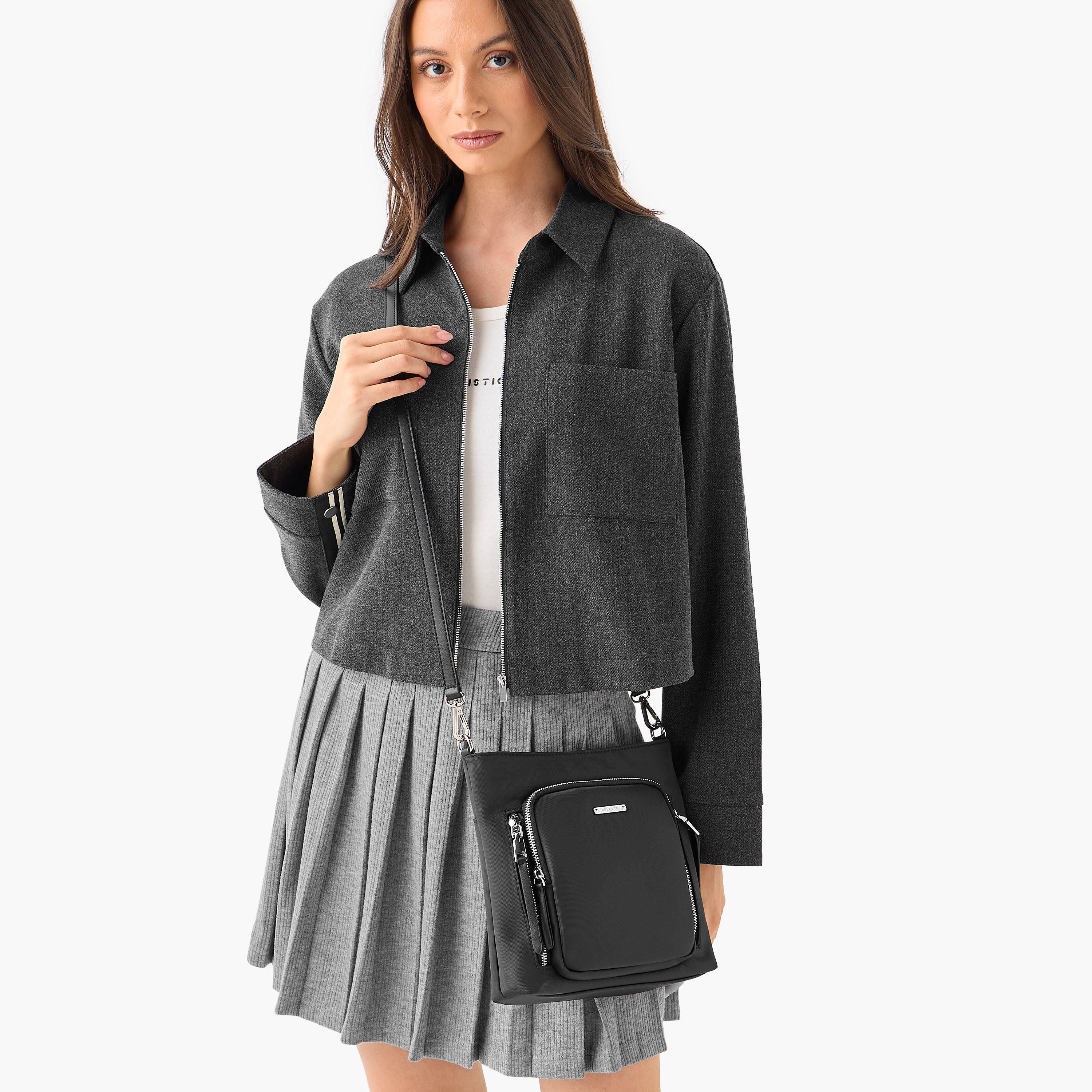 Celeste Solid Crossbody Bag with Zip Closure-women-bagsandwallets-handbags-image-2