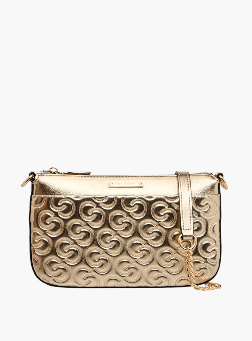Celeste Monogram Embossed Crossbody Bag with Detachable Chain Strap-women-bagsandwallets-handbags-image-1